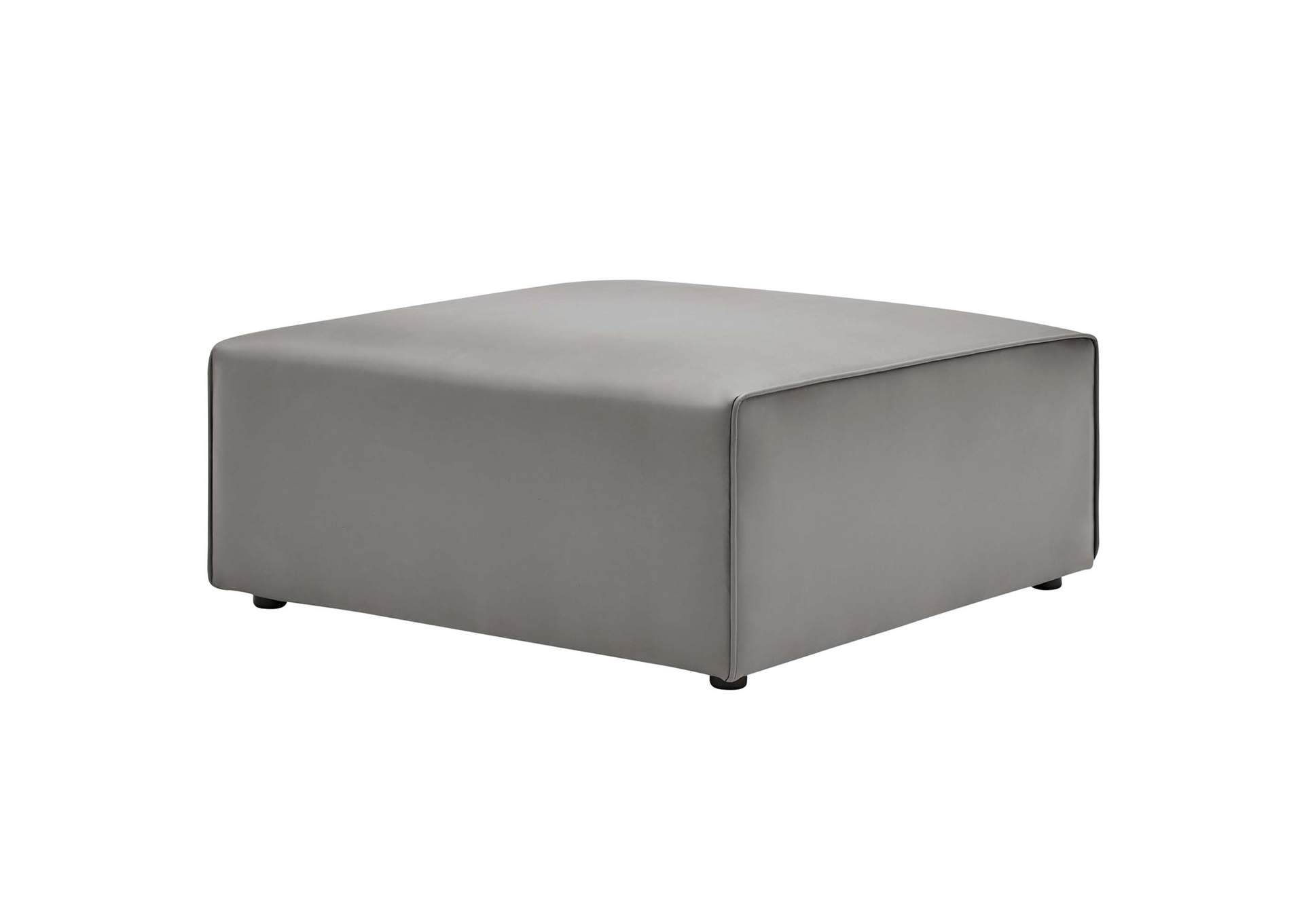 Gray Mingle Vegan Leather Ottoman,Modway