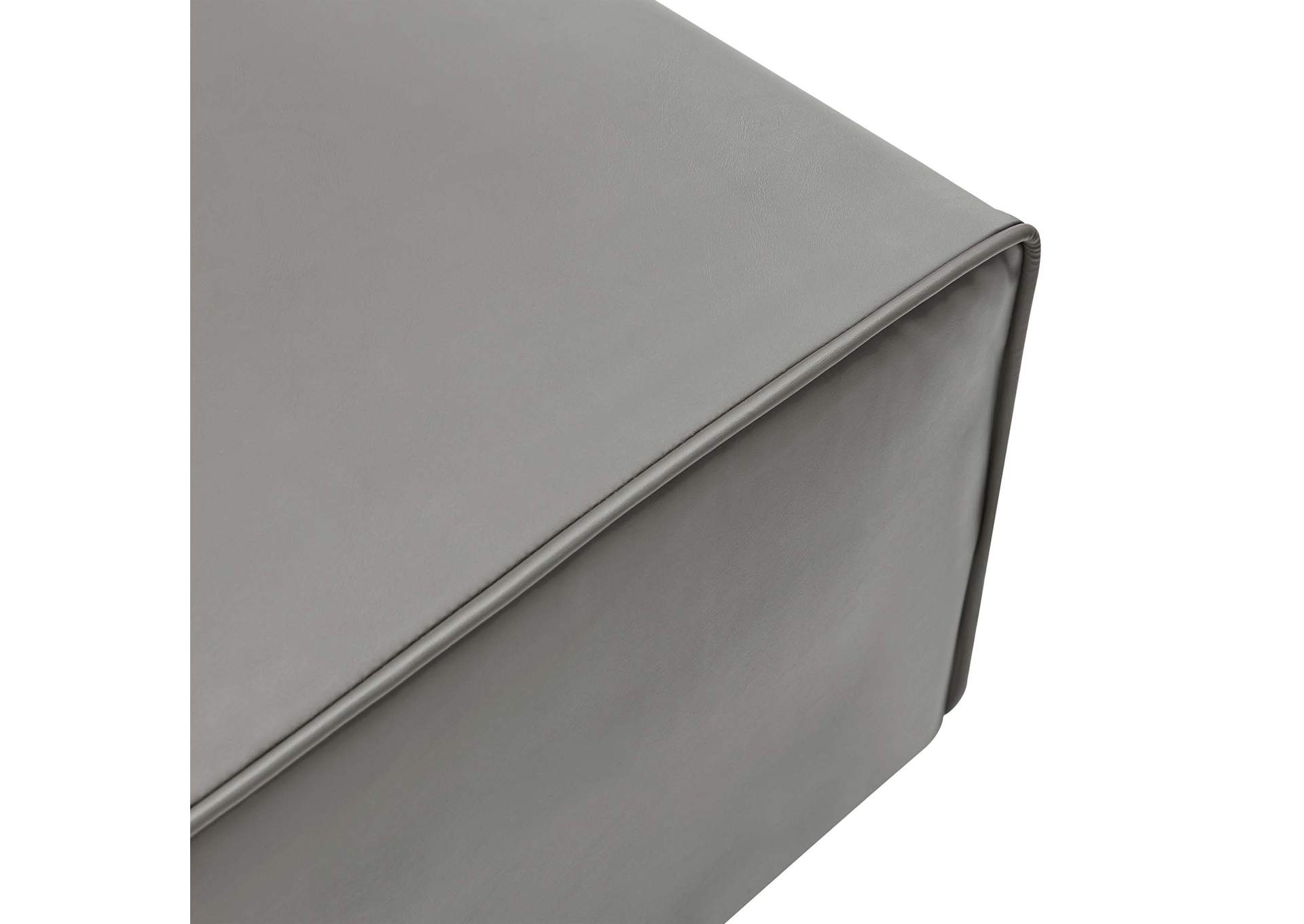 Gray Mingle Vegan Leather Ottoman,Modway
