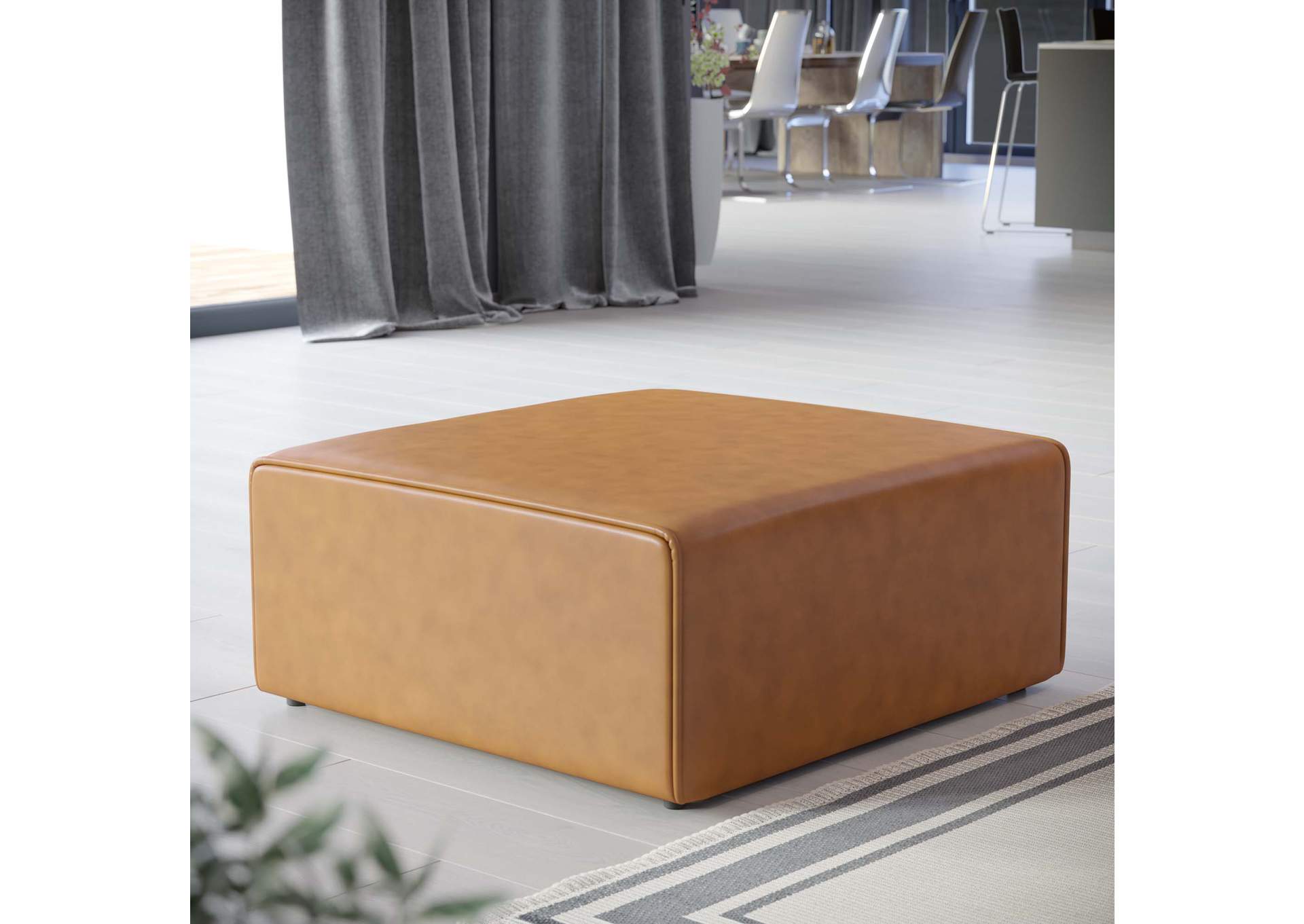 Tan Mingle Vegan Leather Ottoman,Modway