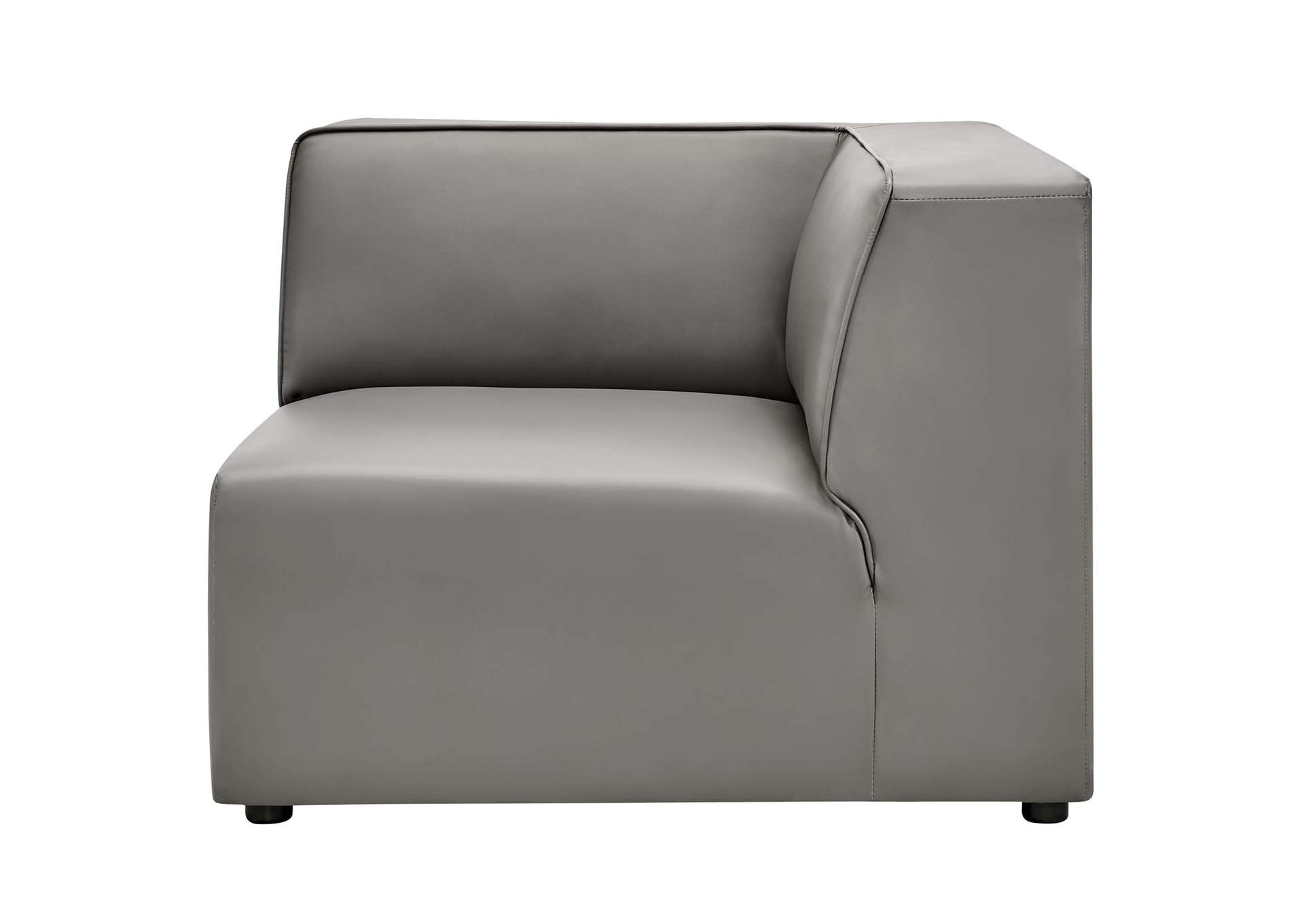 Gray Mingle Vegan Leather Corner Chair,Modway