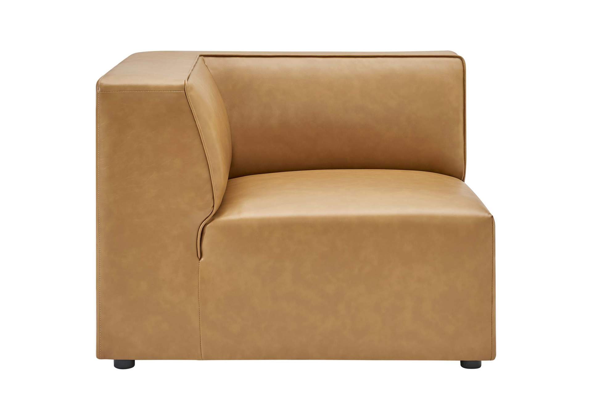 Tan Mingle Vegan Leather Corner Chair,Modway