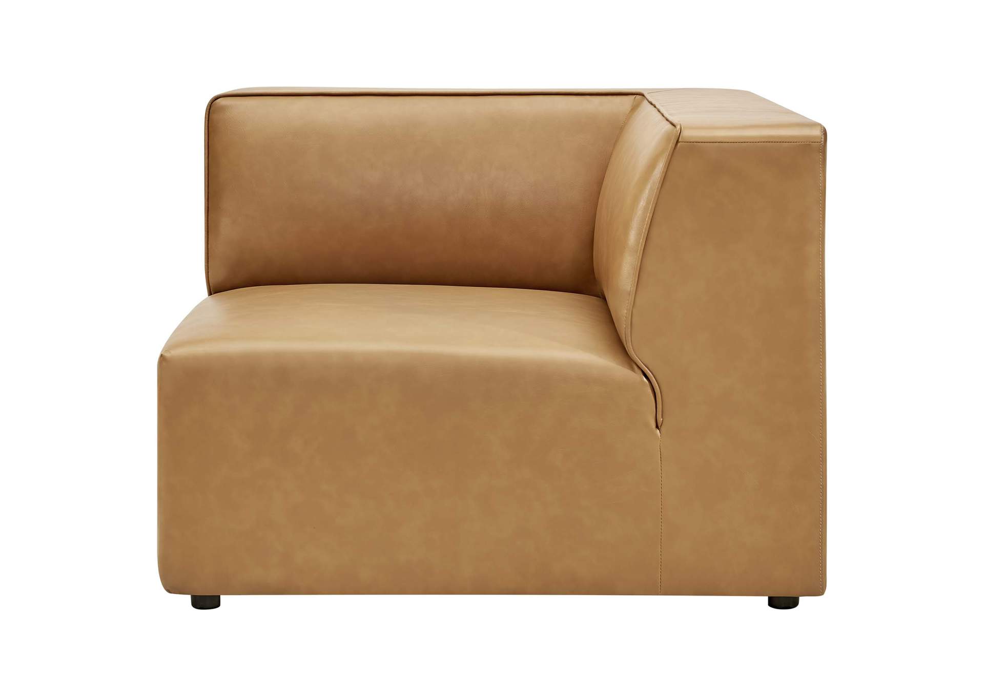 Tan Mingle Vegan Leather Corner Chair,Modway