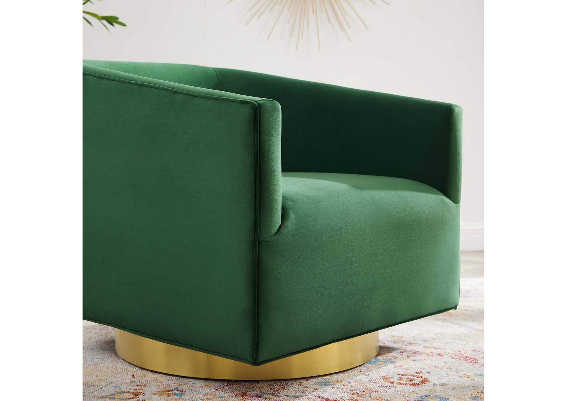 Twist Accent Lounge Performance Velvet Swivel Chair,Modway