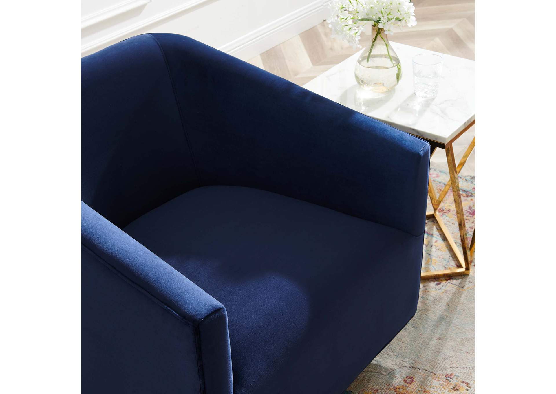 Twist Accent Lounge Performance Velvet Swivel Chair,Modway
