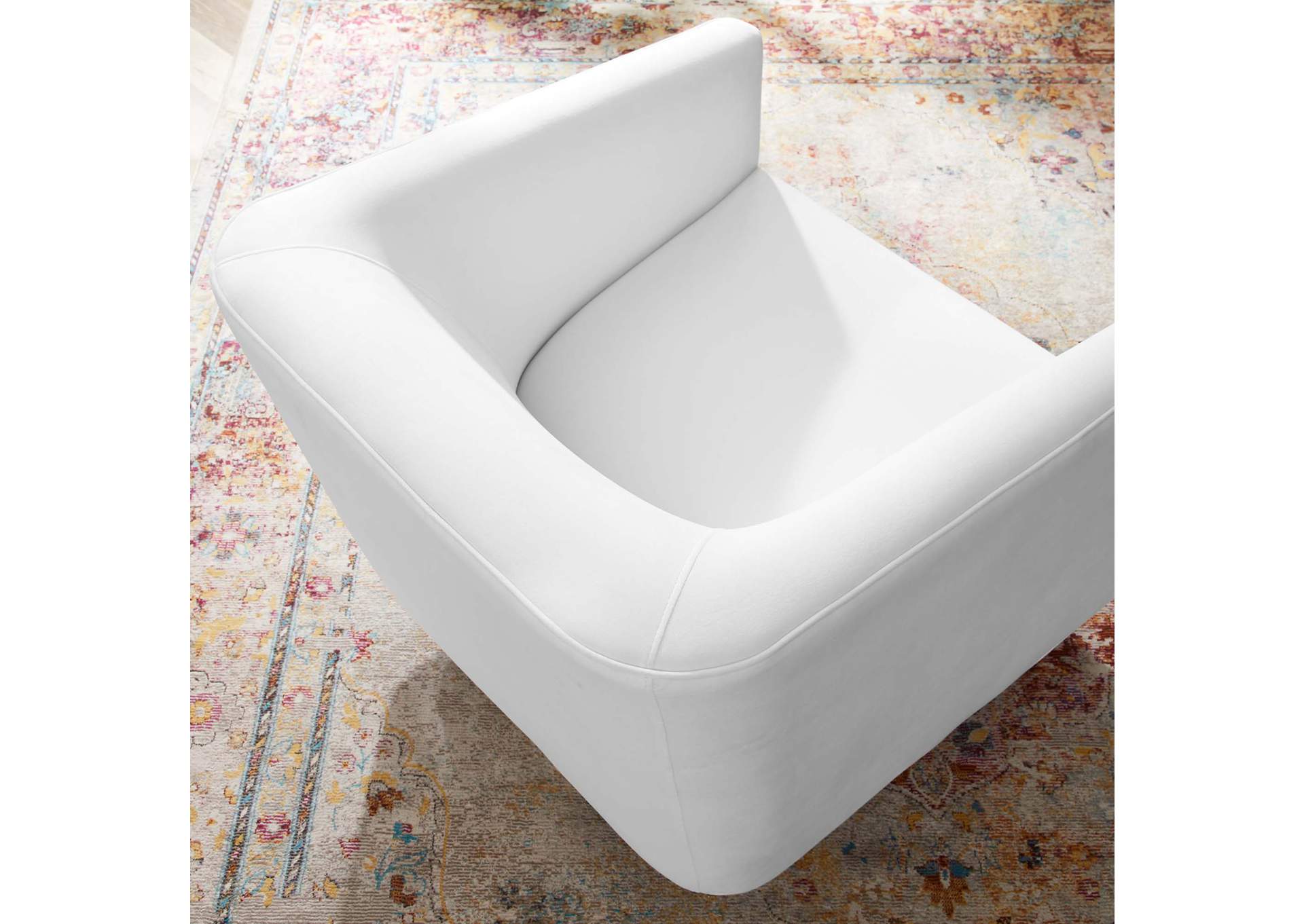 Twist Accent Lounge Performance Velvet Swivel Chair,Modway