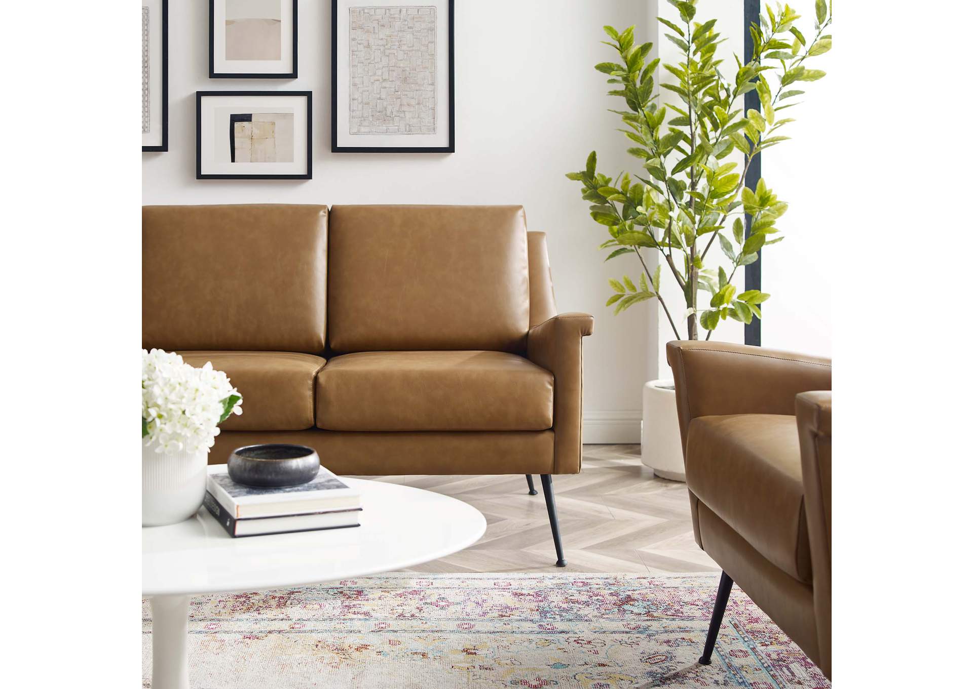 Chesapeake Vegan Leather Sofa,Modway