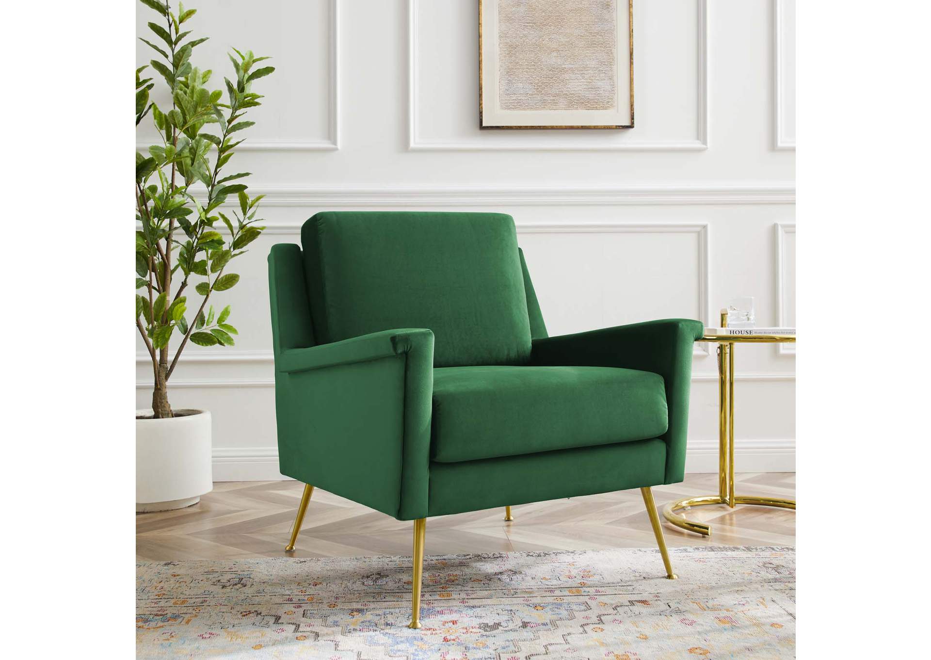 Chesapeake Performance Velvet Armchair,Modway
