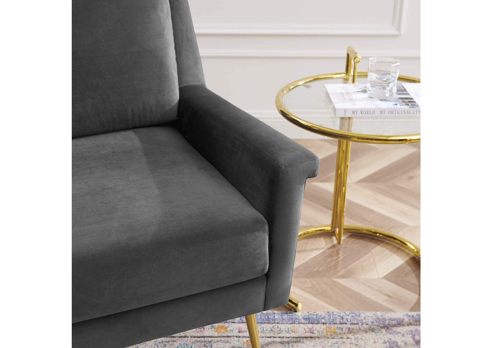 Chesapeake Performance Velvet Armchair,Modway