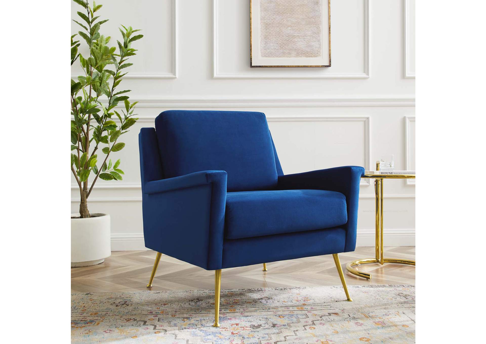 Chesapeake Performance Velvet Armchair,Modway