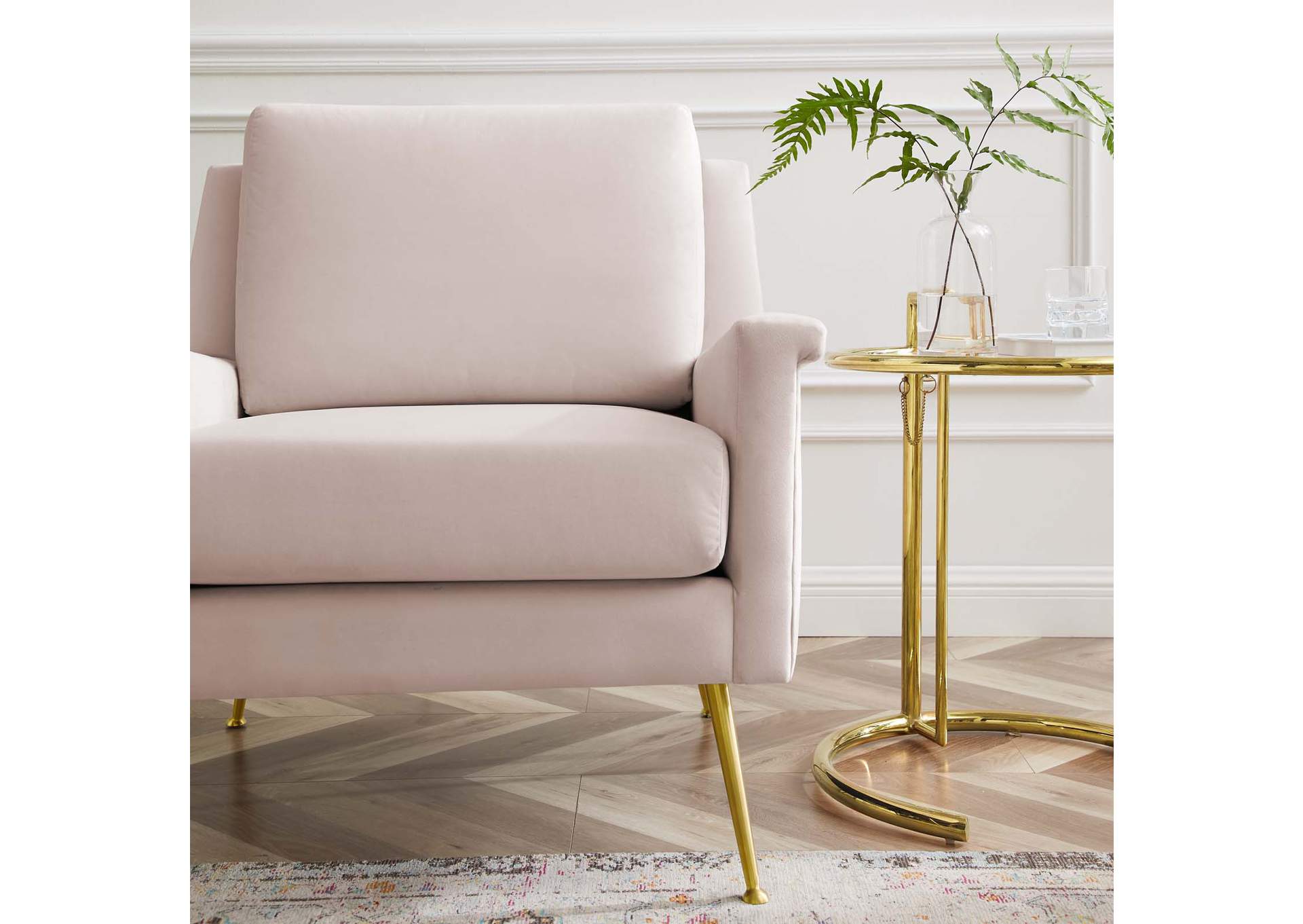 Chesapeake Performance Velvet Armchair,Modway