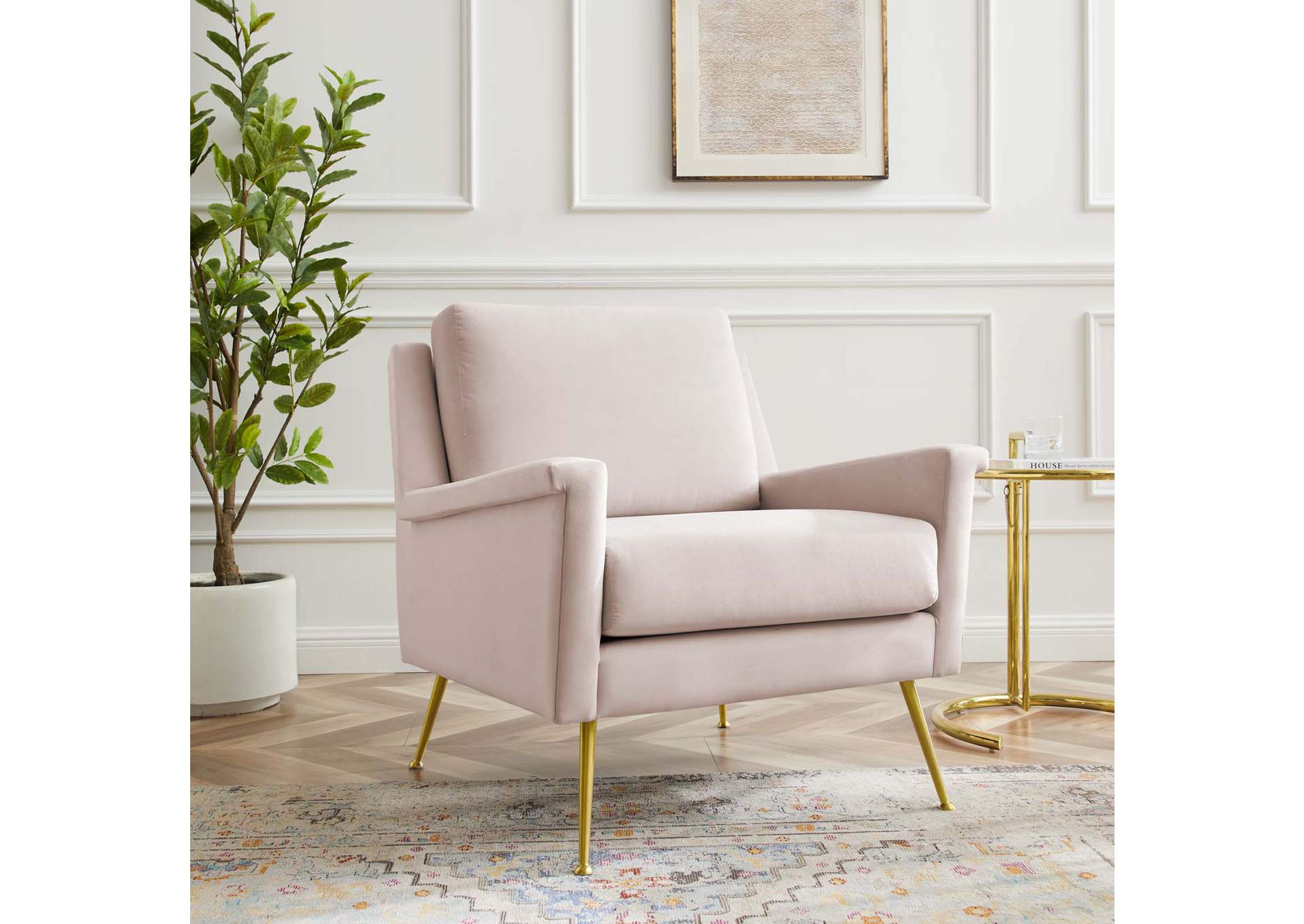 Chesapeake Performance Velvet Armchair,Modway