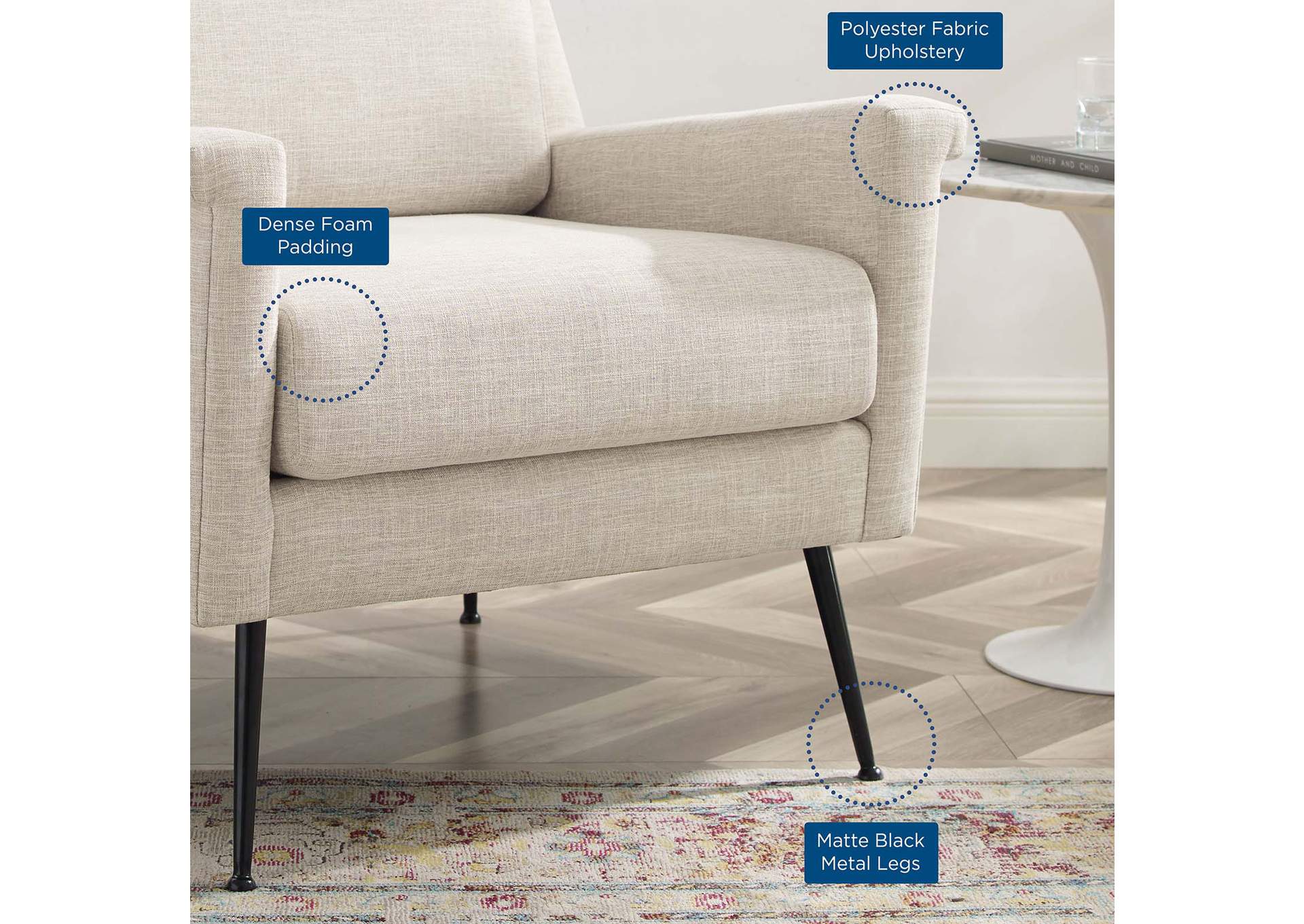 Chesapeake Fabric Armchair,Modway