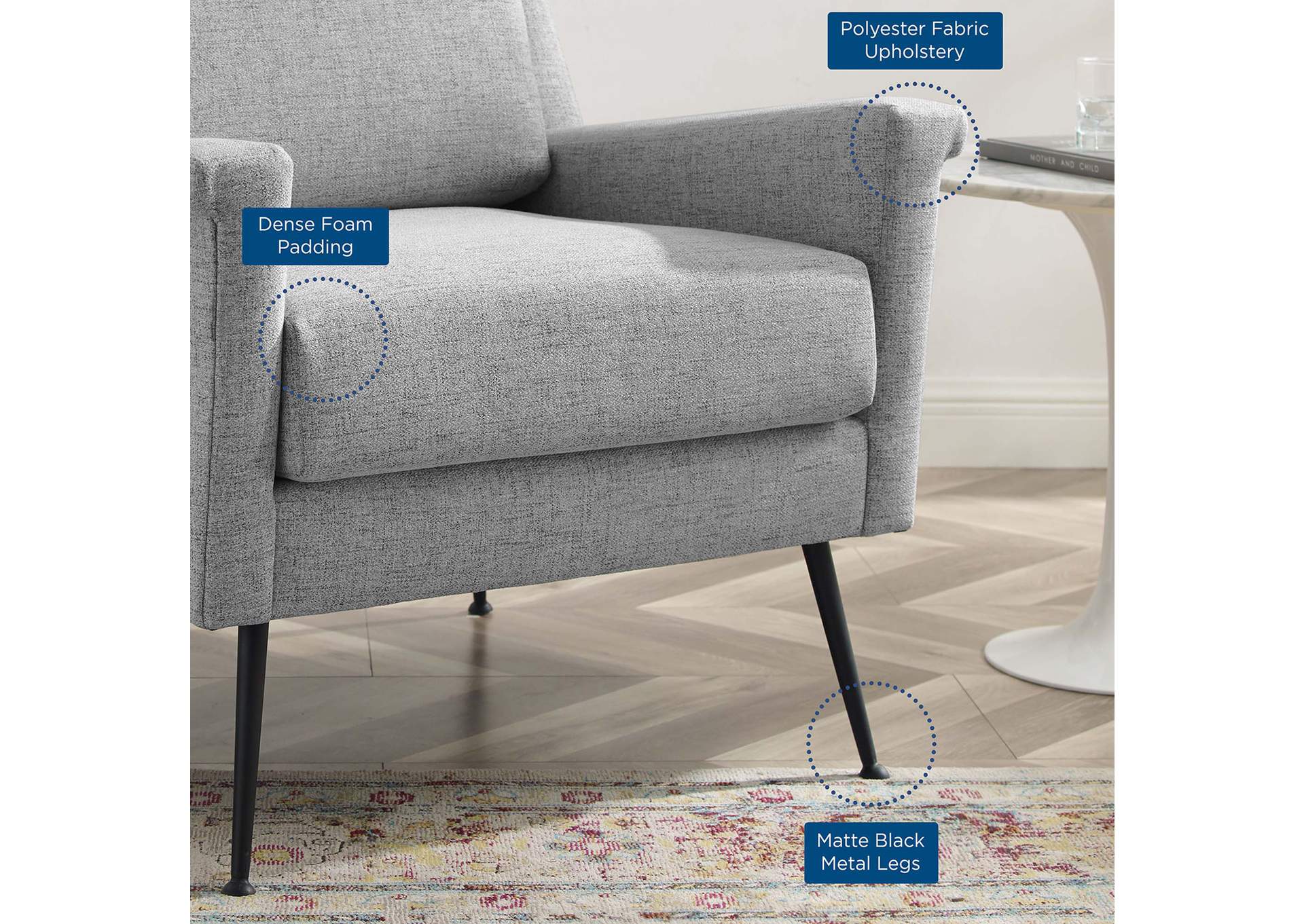 Chesapeake Fabric Armchair,Modway