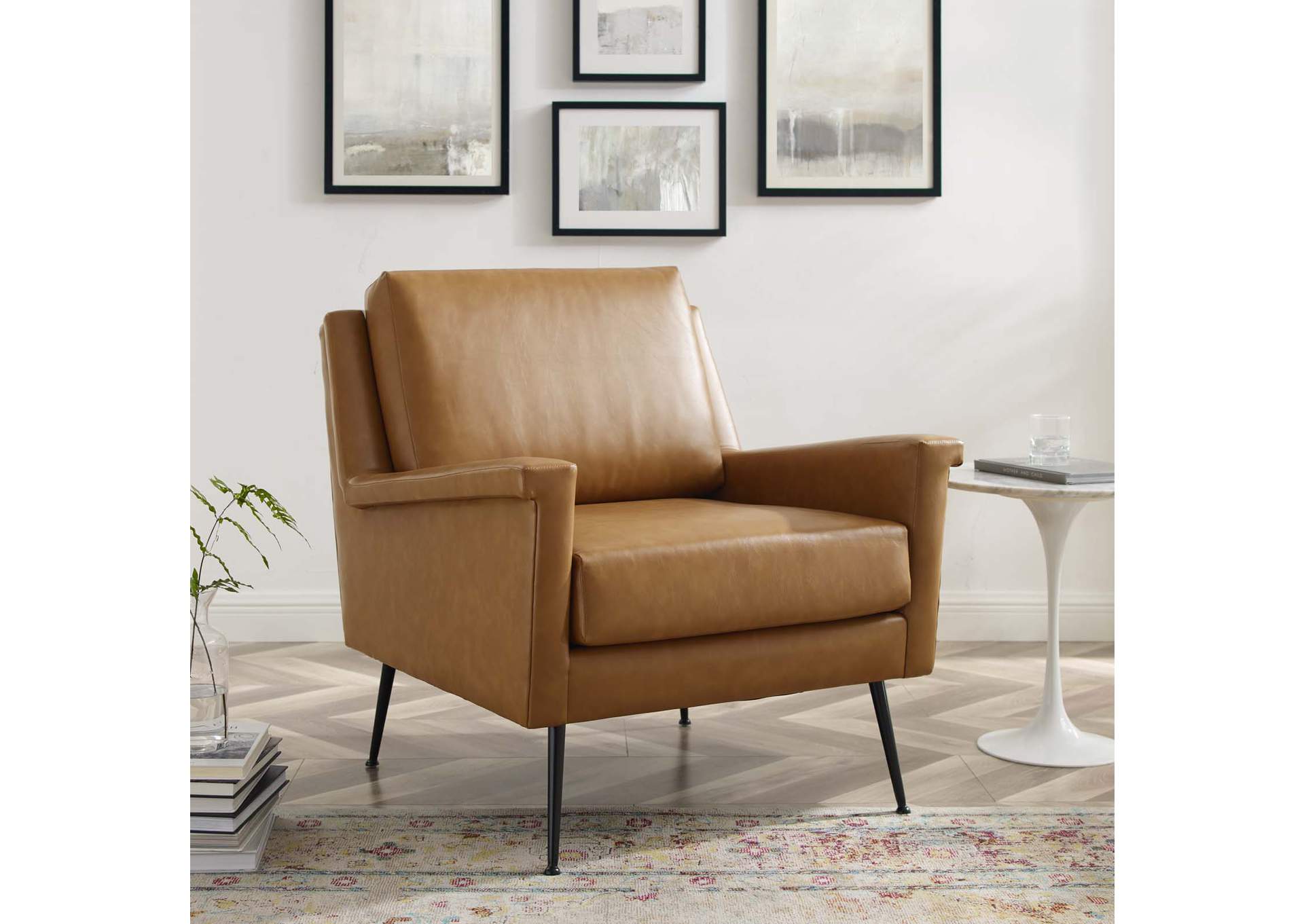 Chesapeake Vegan Leather Armchair,Modway