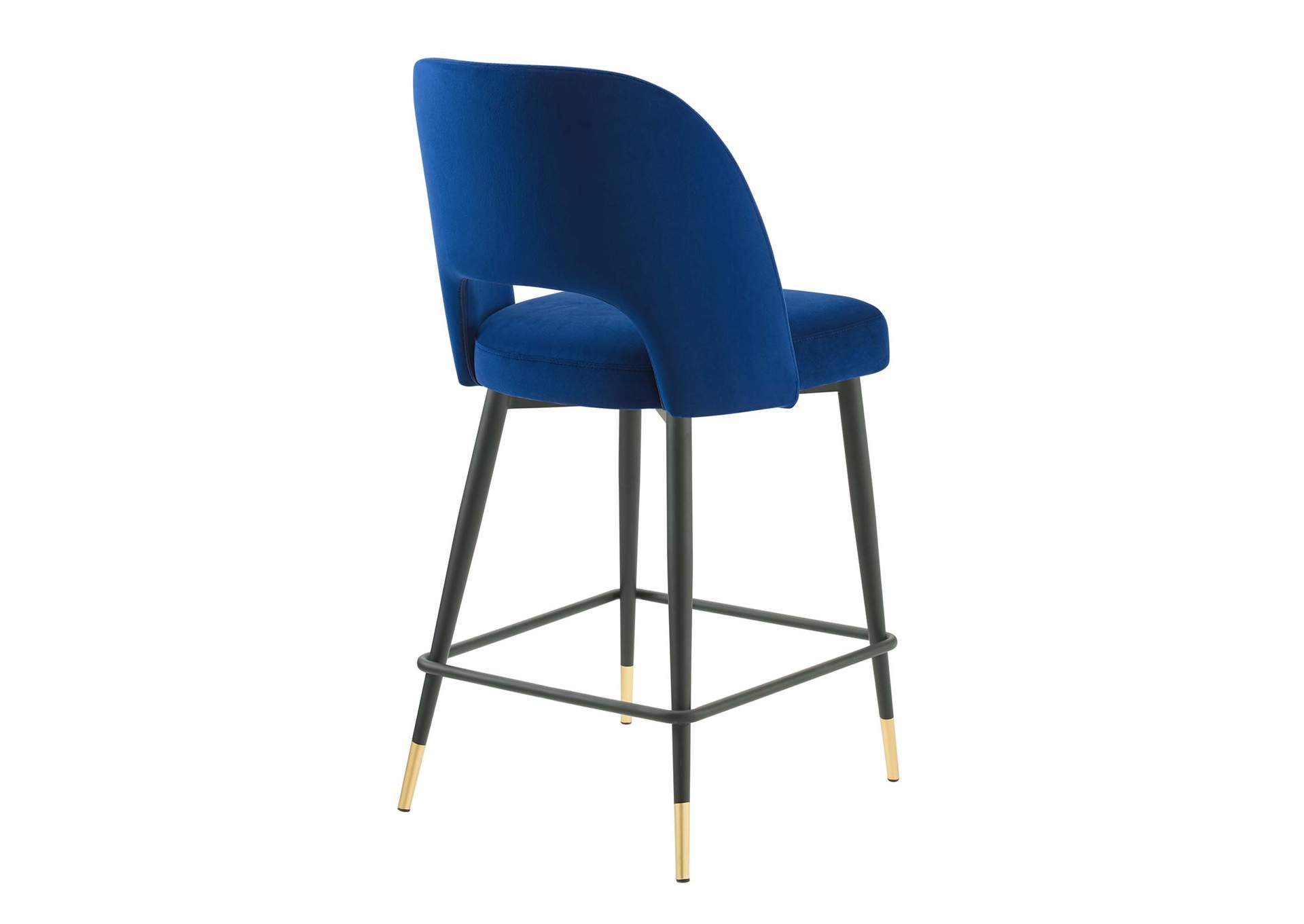 Navy Rouse Performance Velvet Counter Stool,Modway