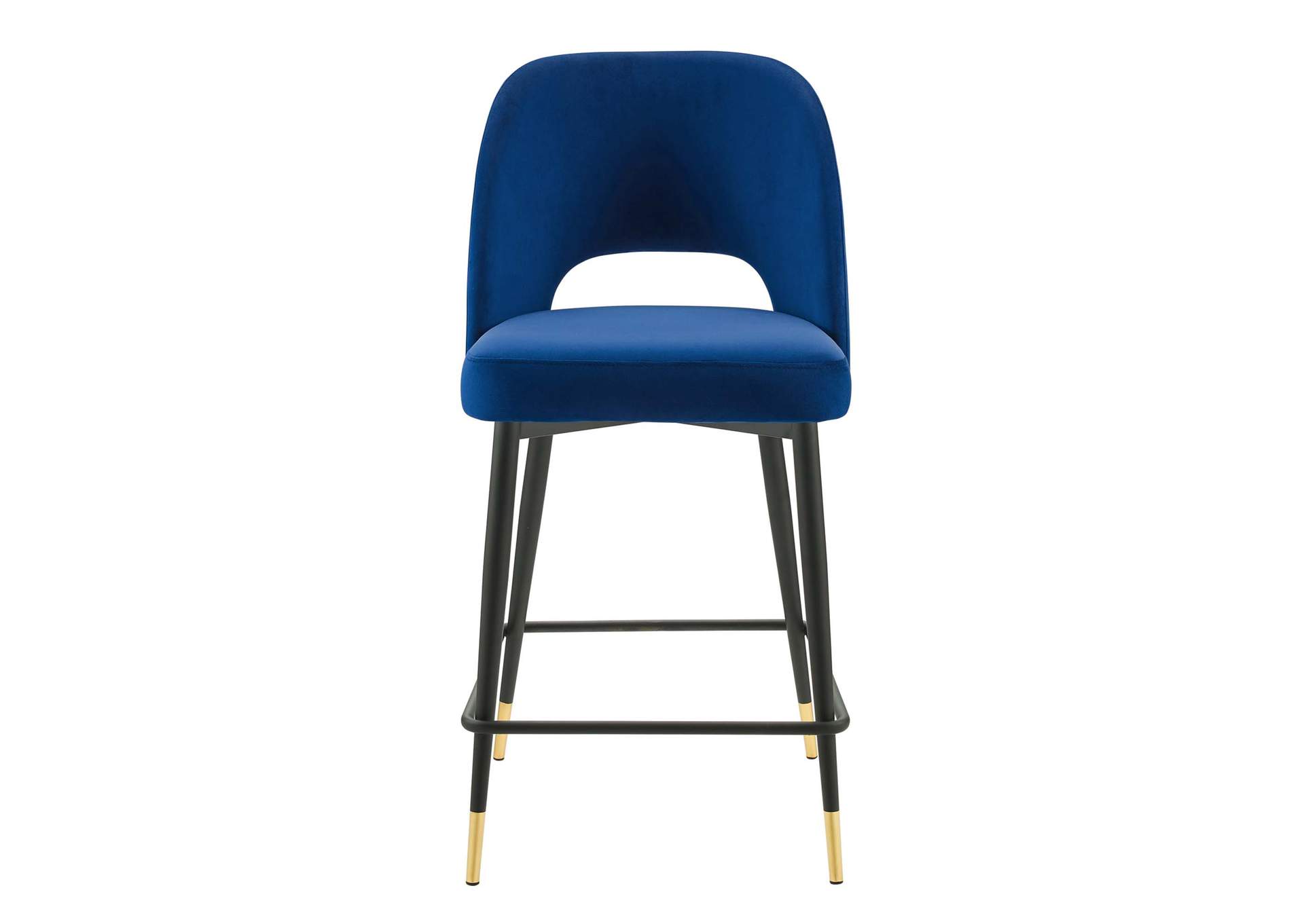 Navy Rouse Performance Velvet Counter Stool,Modway