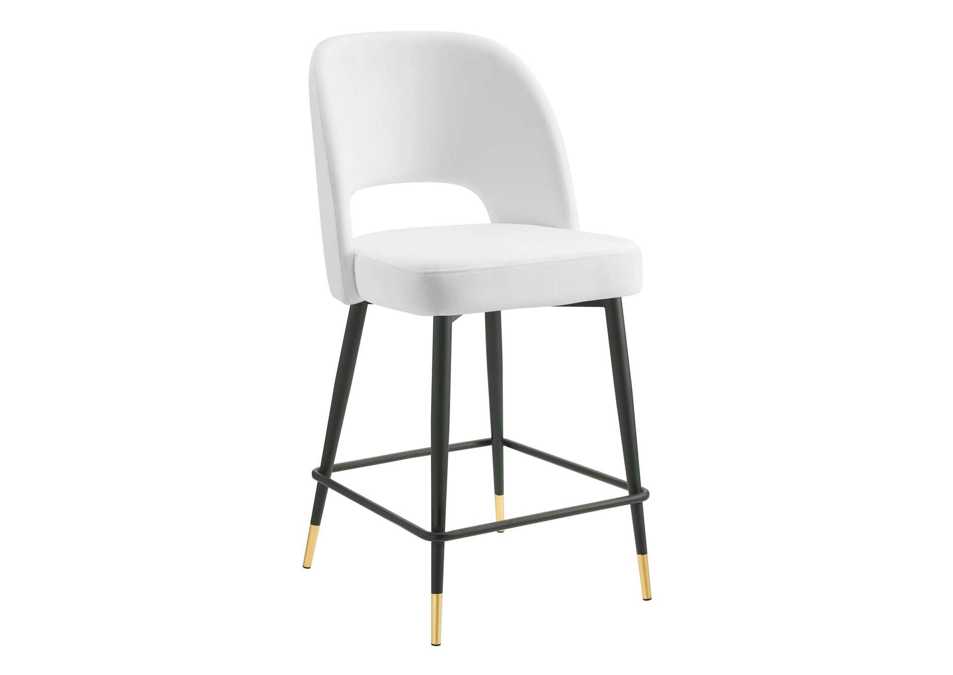 White Rouse Performance Velvet Counter Stool,Modway