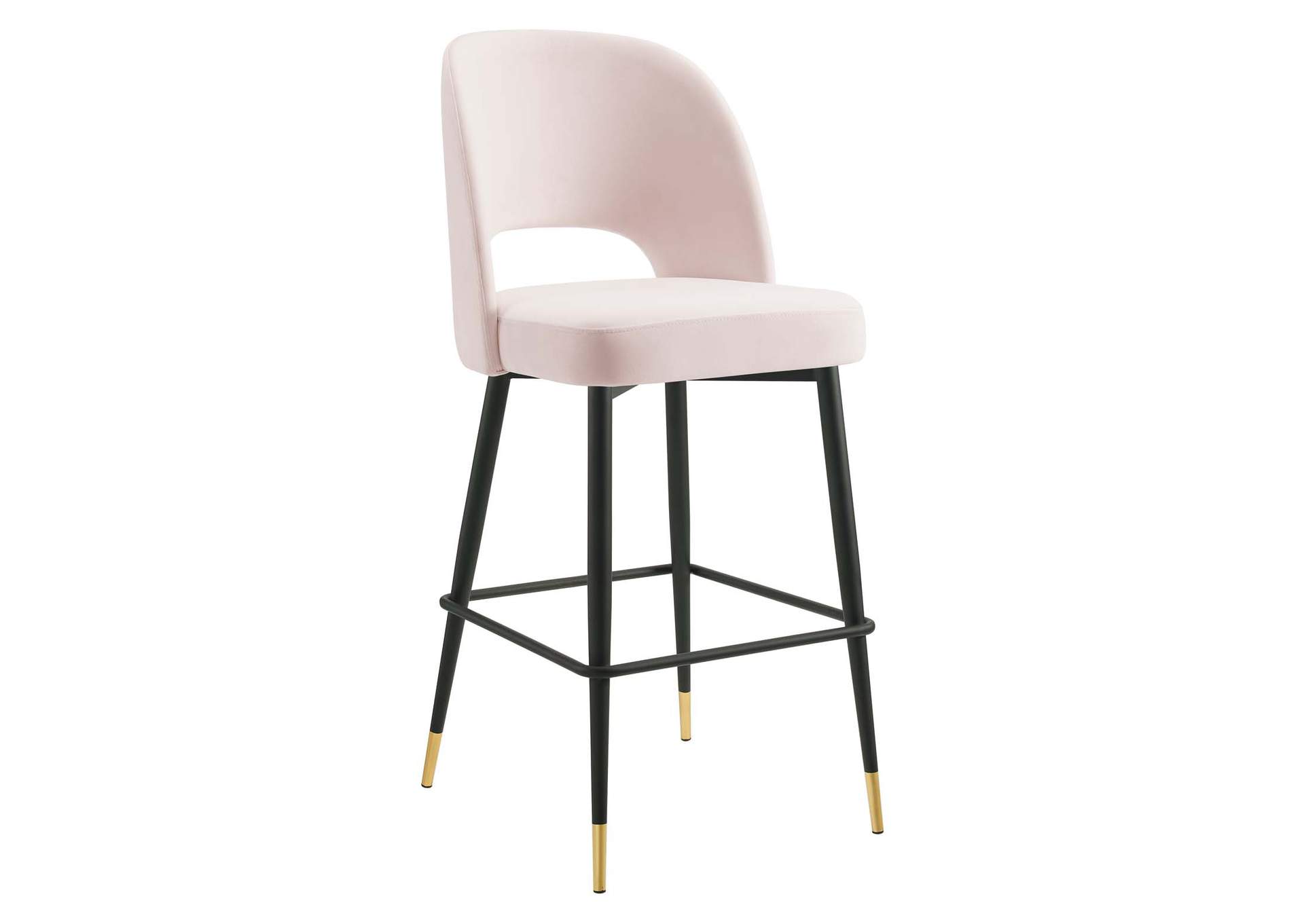 Pink Rouse Performance Velvet Bar Stool,Modway