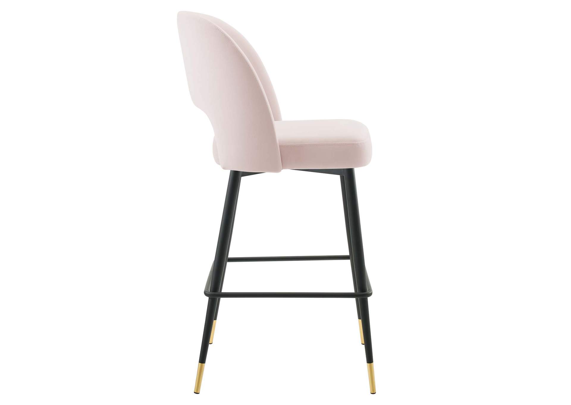 Pink Rouse Performance Velvet Bar Stool,Modway