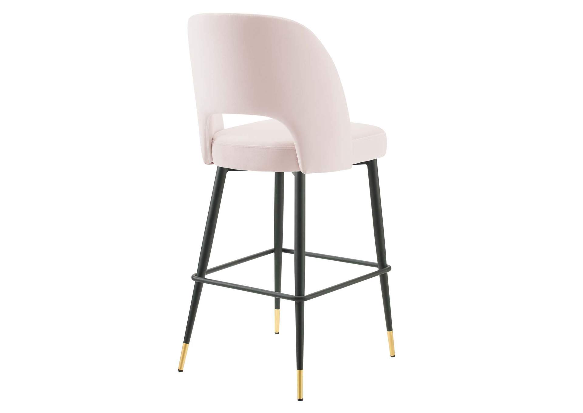 Pink Rouse Performance Velvet Bar Stool,Modway