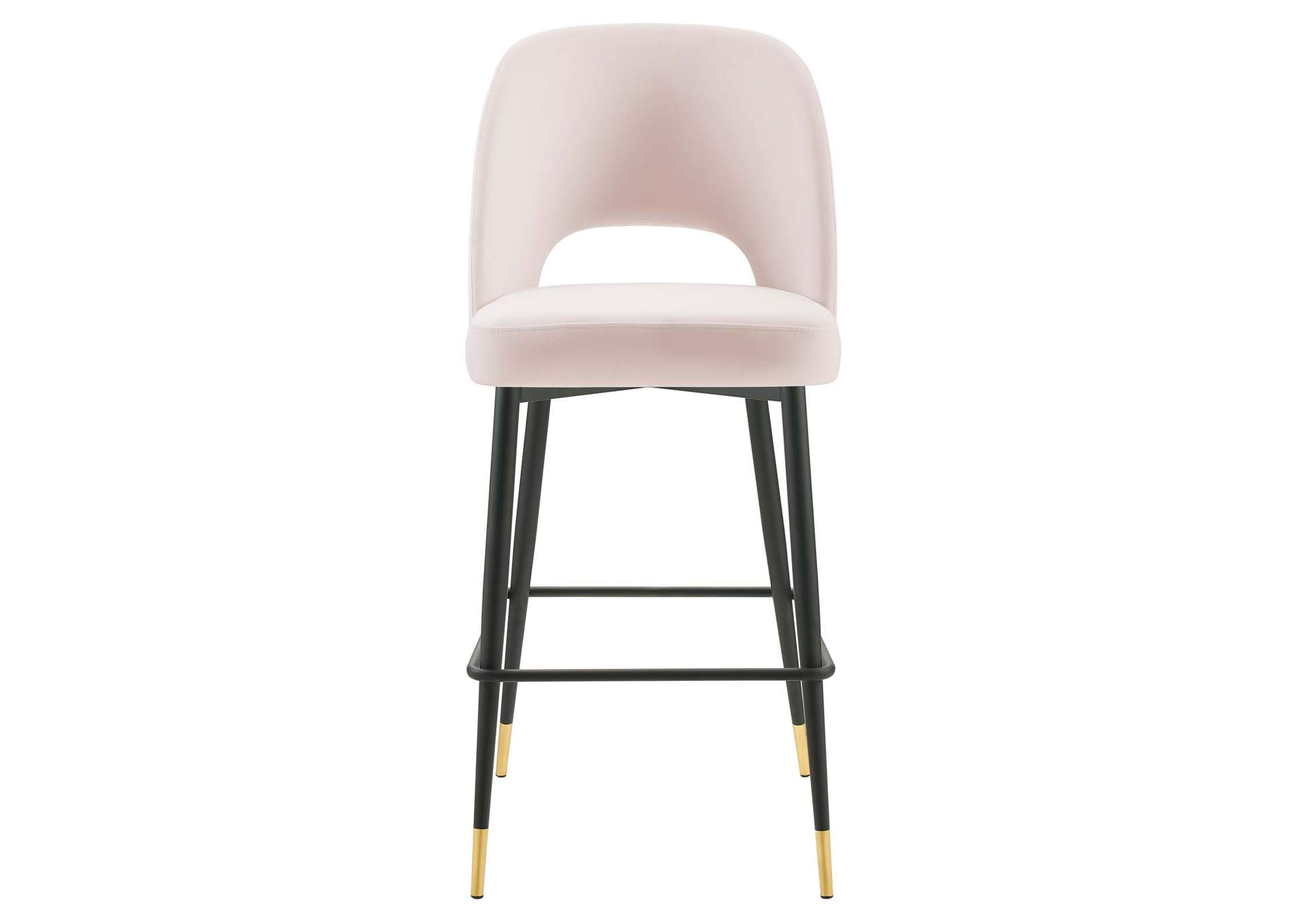 Pink Rouse Performance Velvet Bar Stool,Modway
