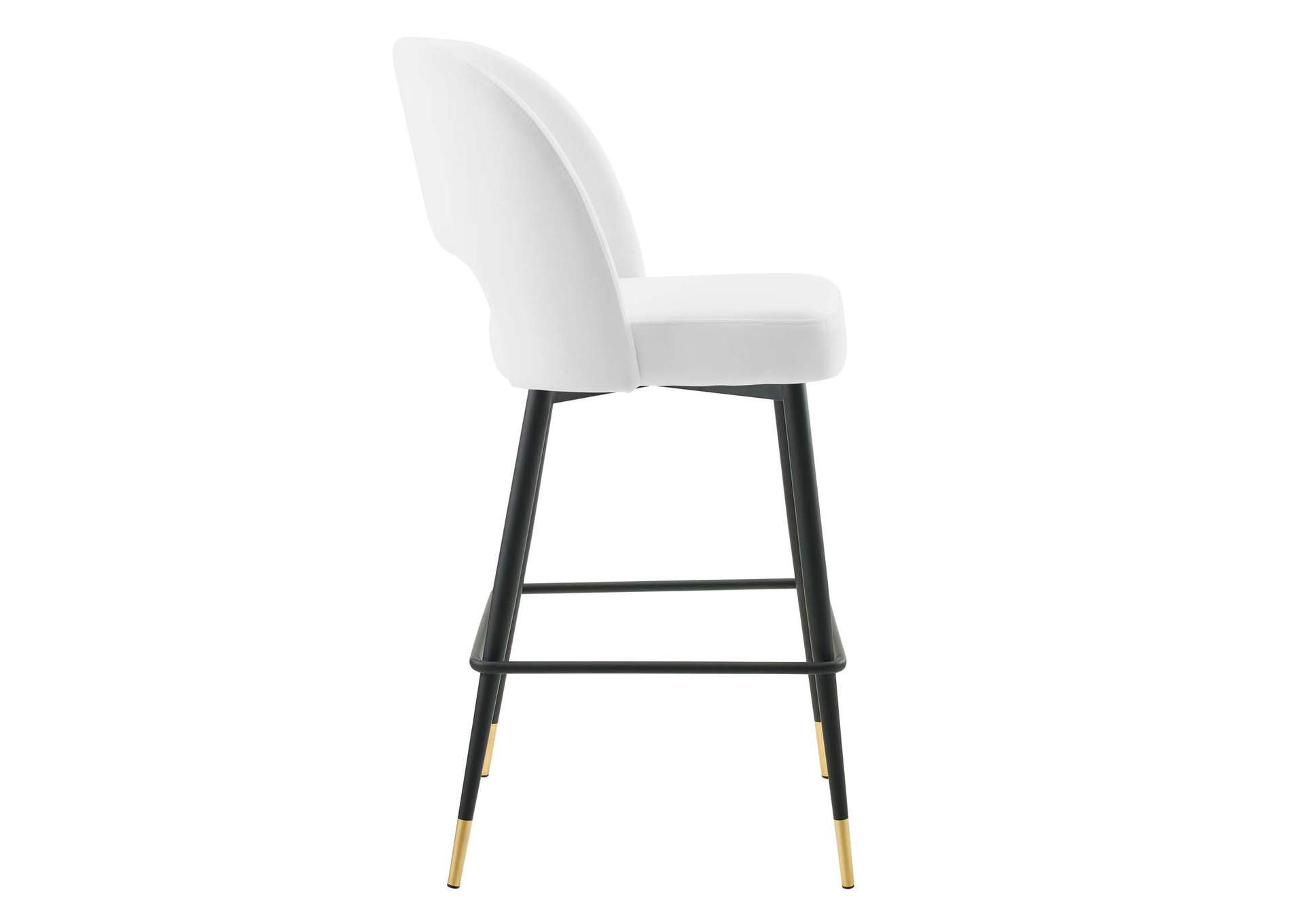 White Rouse Performance Velvet Bar Stool,Modway