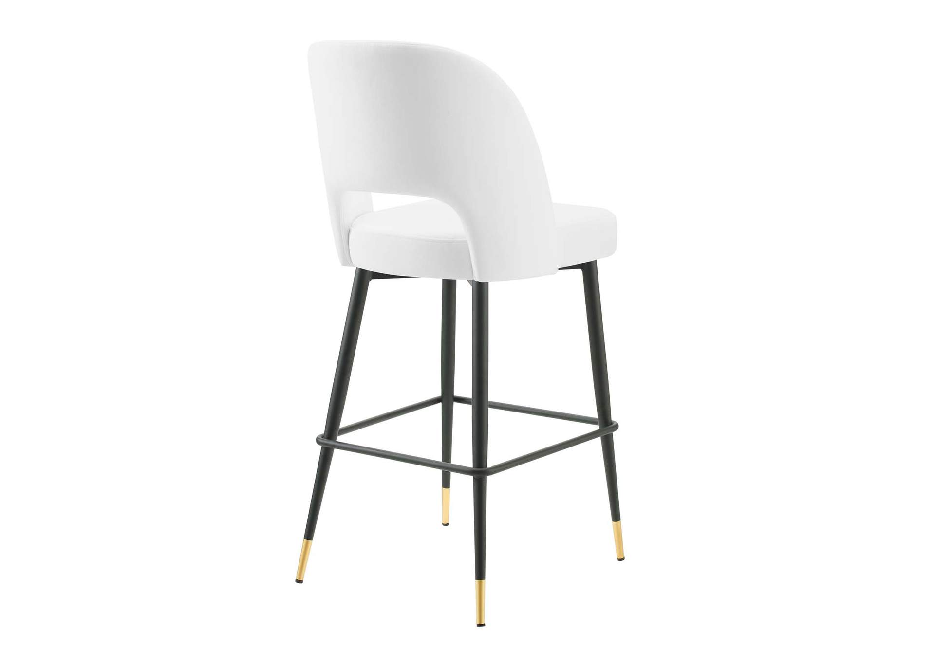 White Rouse Performance Velvet Bar Stool,Modway