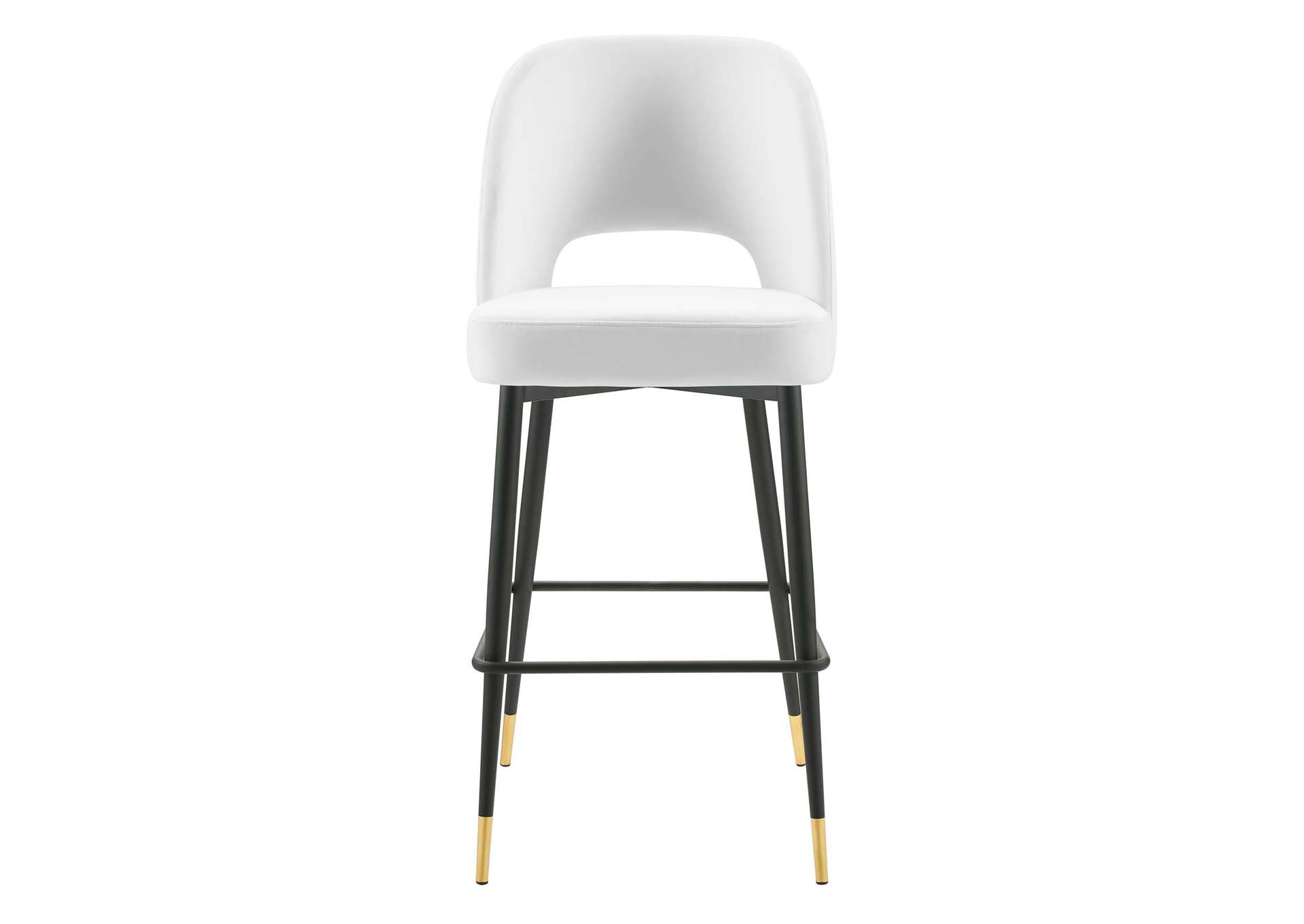 White Rouse Performance Velvet Bar Stool,Modway