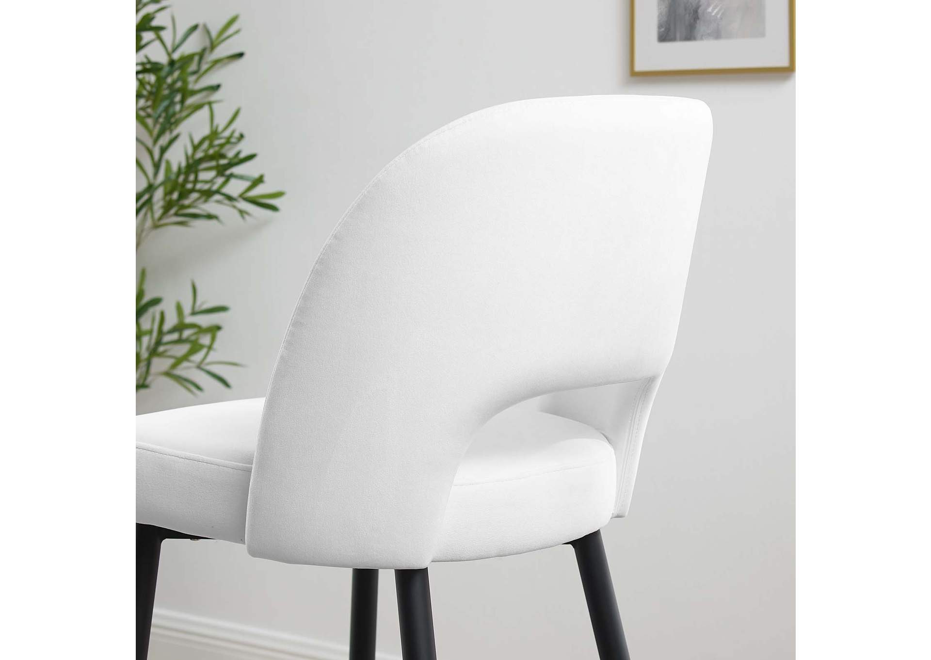 White Rouse Performance Velvet Bar Stool,Modway