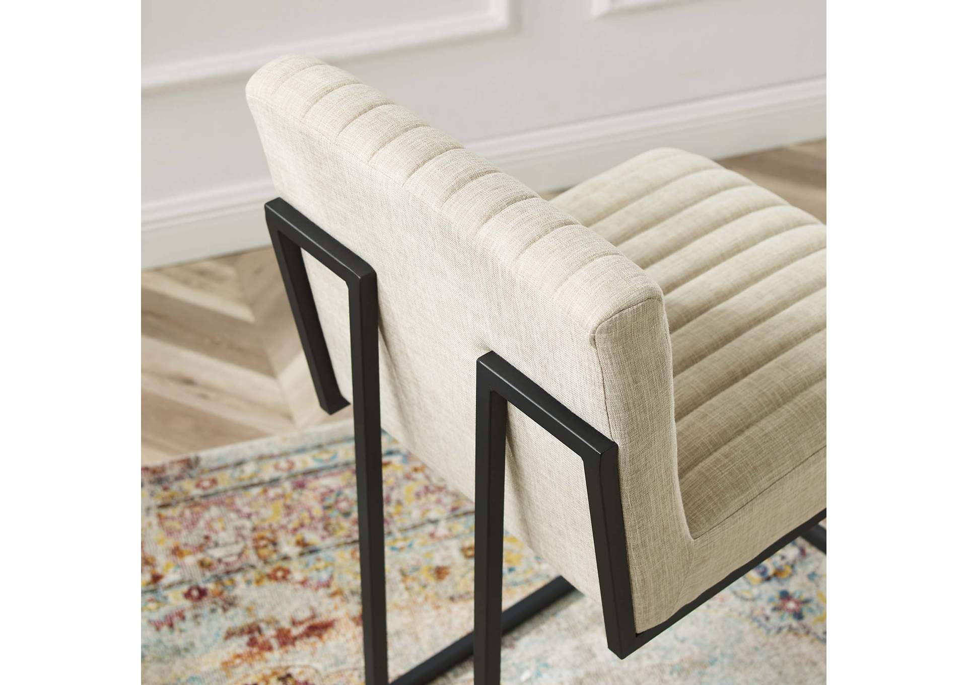 Indulge Channel Tufted Fabric Counter Stool,Modway