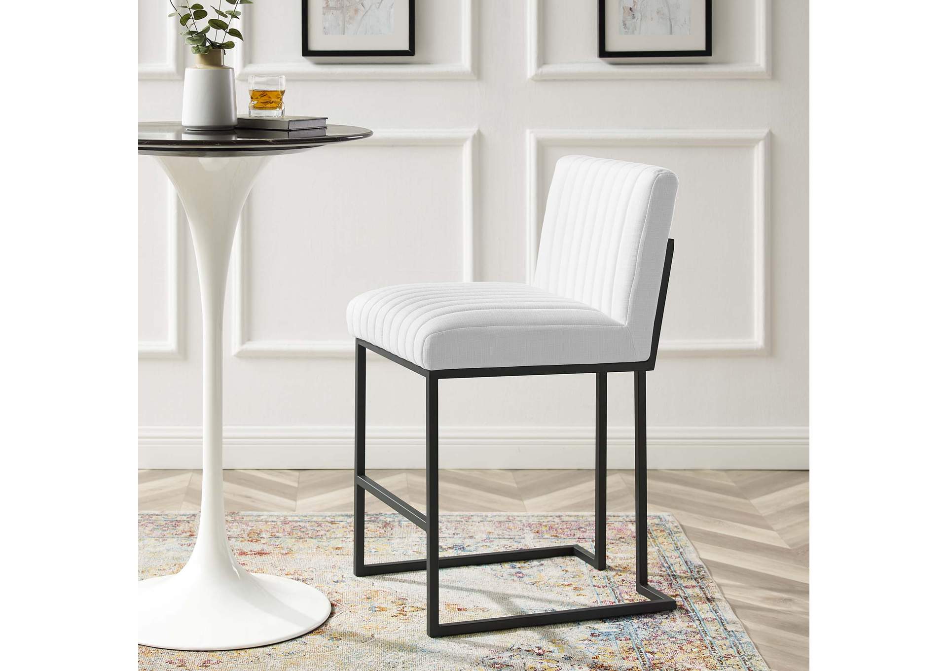 Indulge Channel Tufted Fabric Counter Stool,Modway