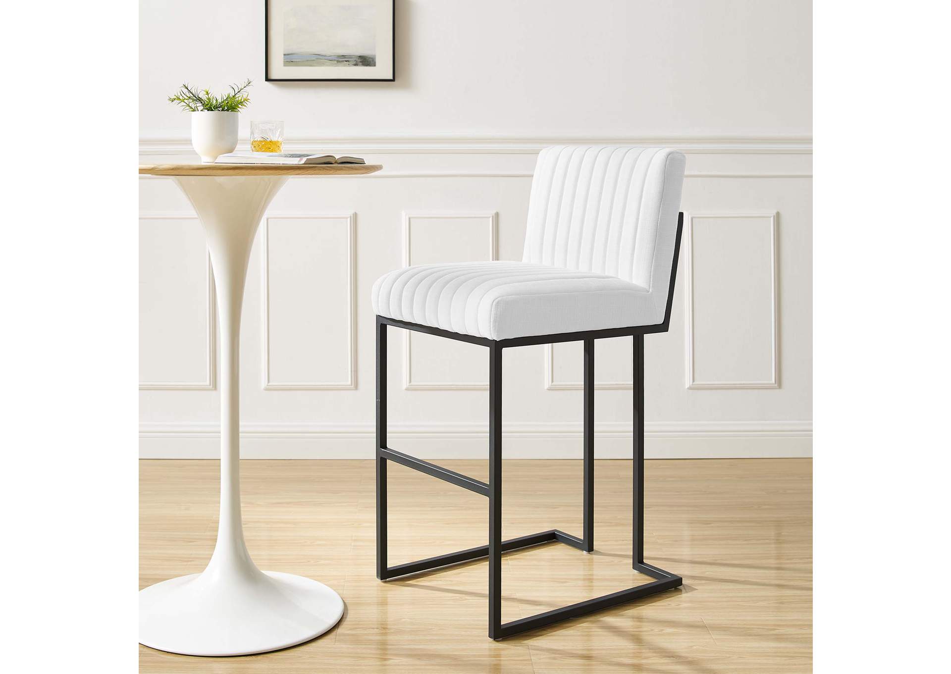 Indulge Channel Tufted Fabric Bar Stool,Modway