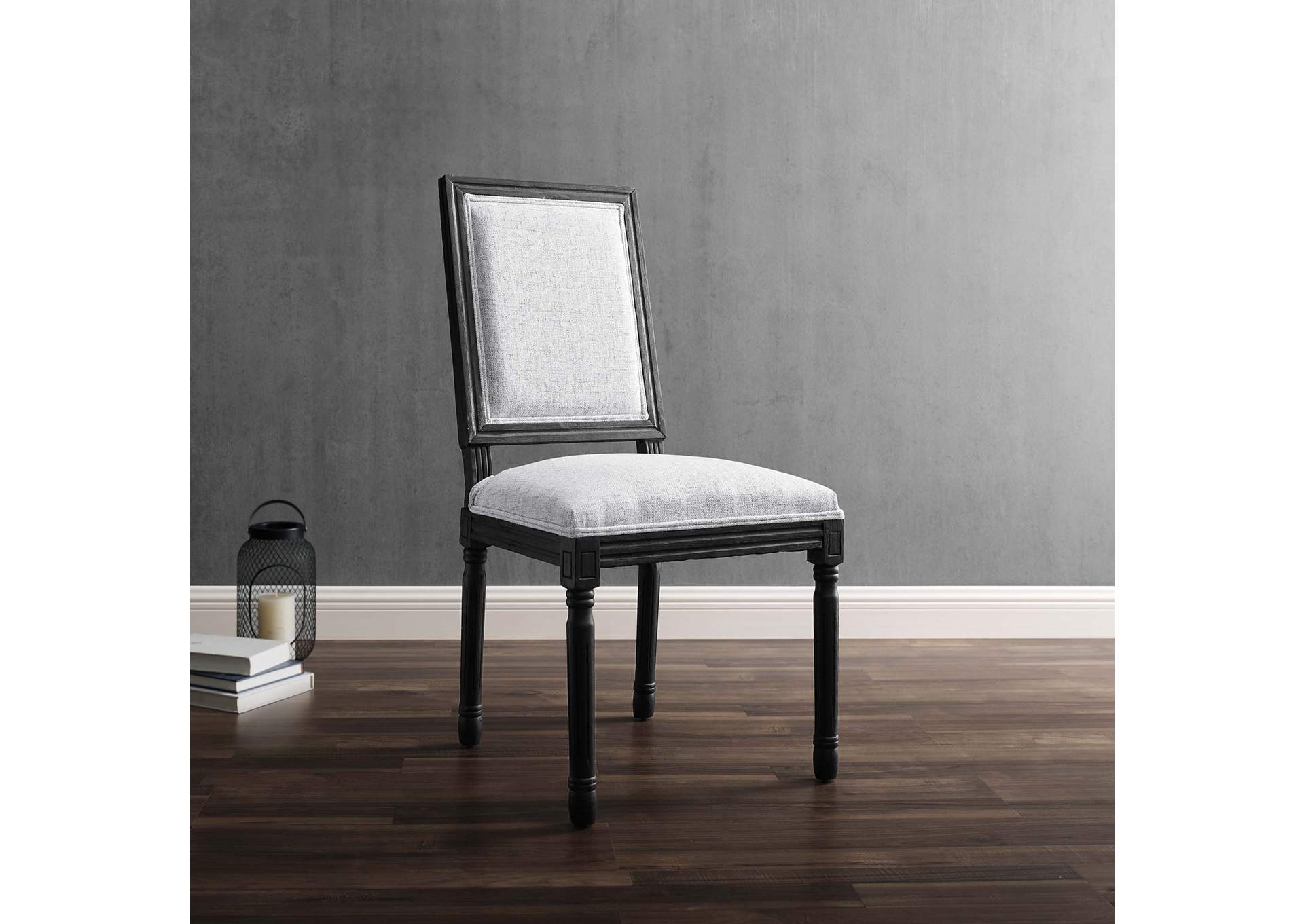 Court French Vintage Upholstered Fabric Dining Side Chair,Modway