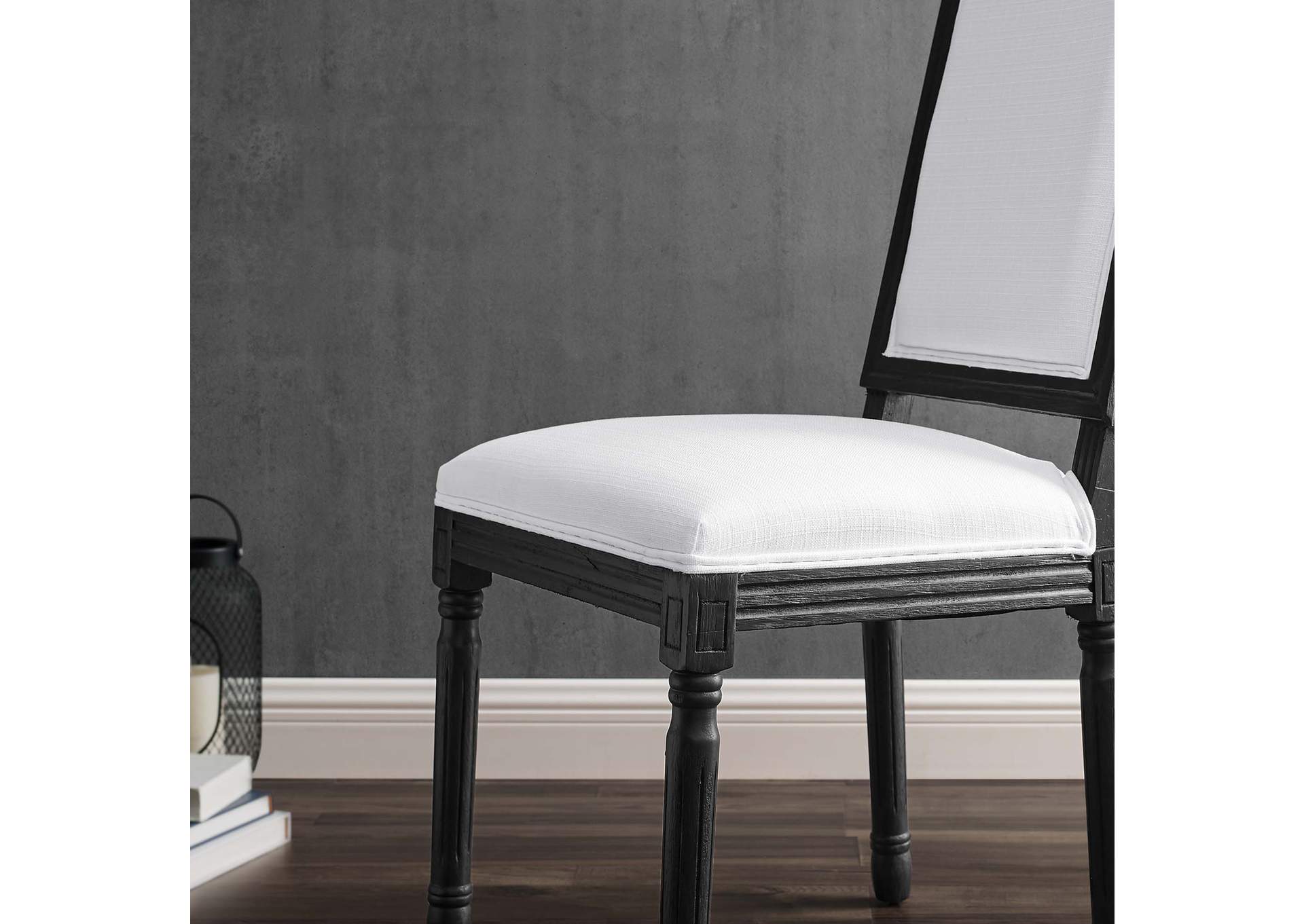 Court French Vintage Upholstered Fabric Dining Side Chair,Modway