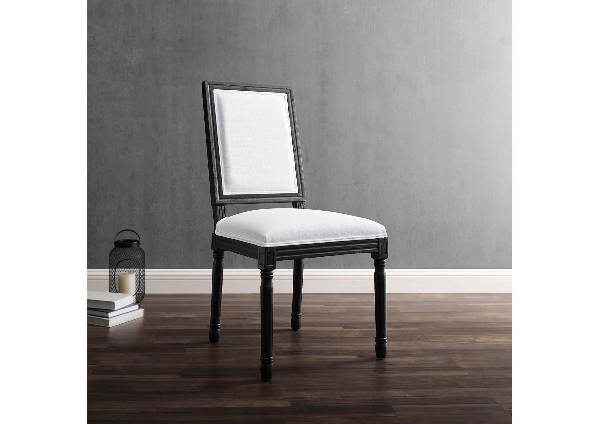 Court French Vintage Upholstered Fabric Dining Side Chair,Modway