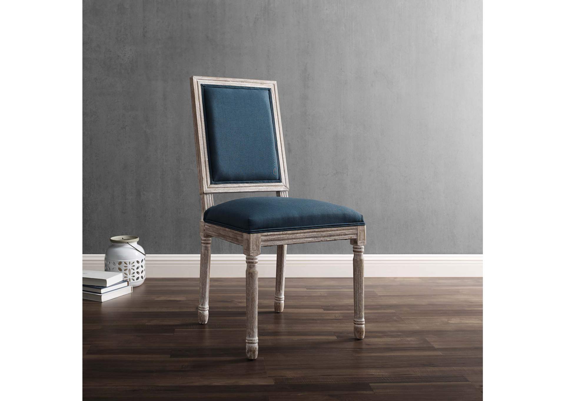 Court French Vintage Upholstered Fabric Dining Side Chair,Modway