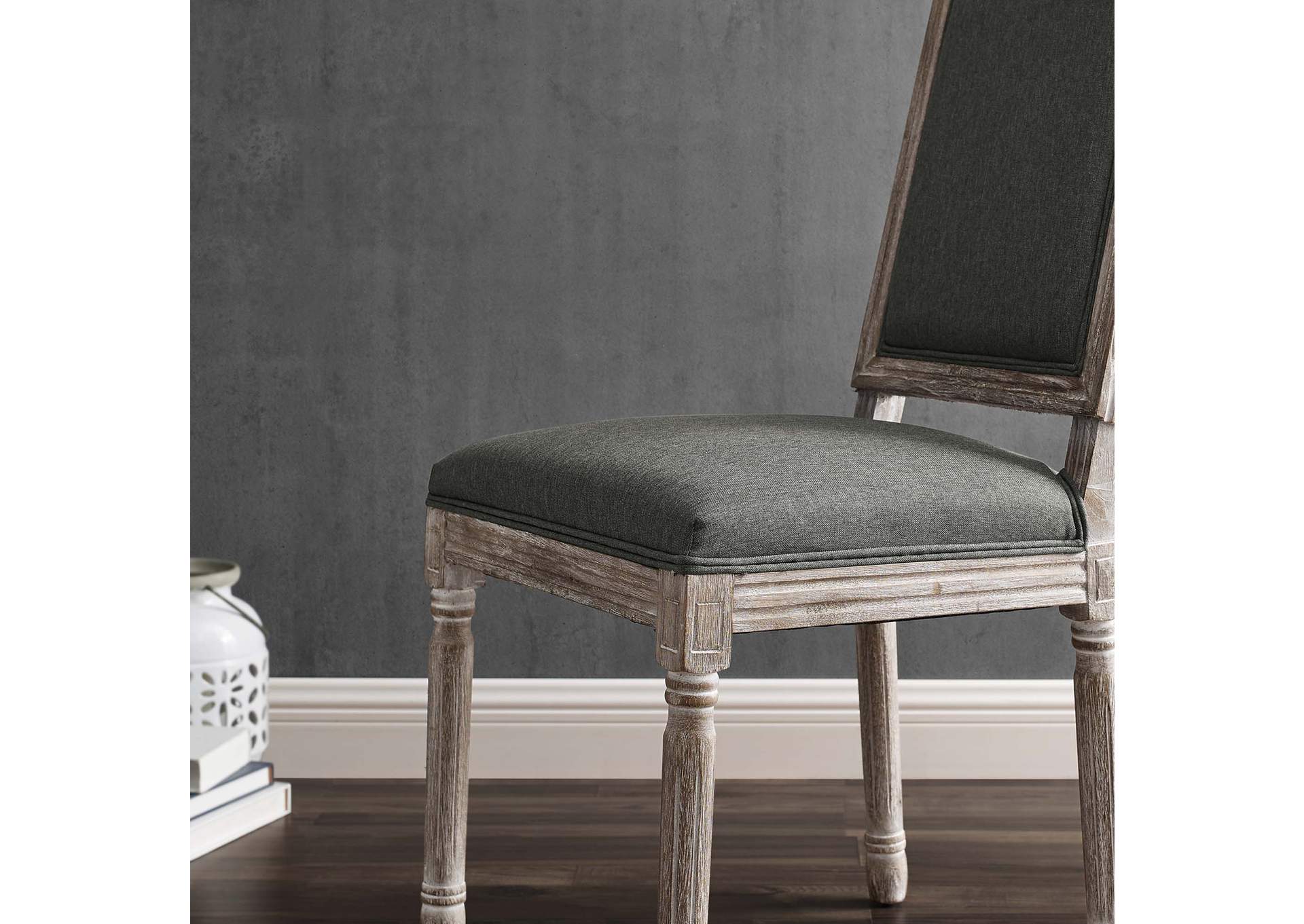 Court French Vintage Upholstered Fabric Dining Side Chair,Modway