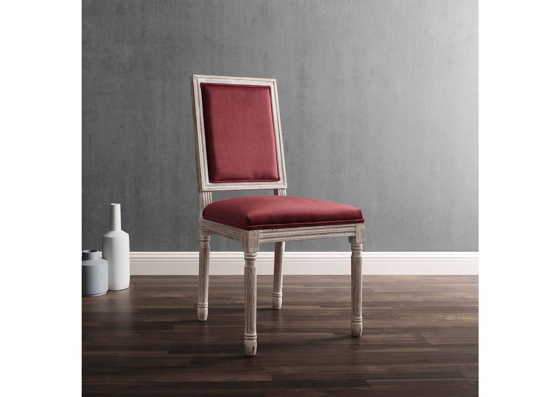 Court French Vintage Performance Velvet Dining Side Chair,Modway