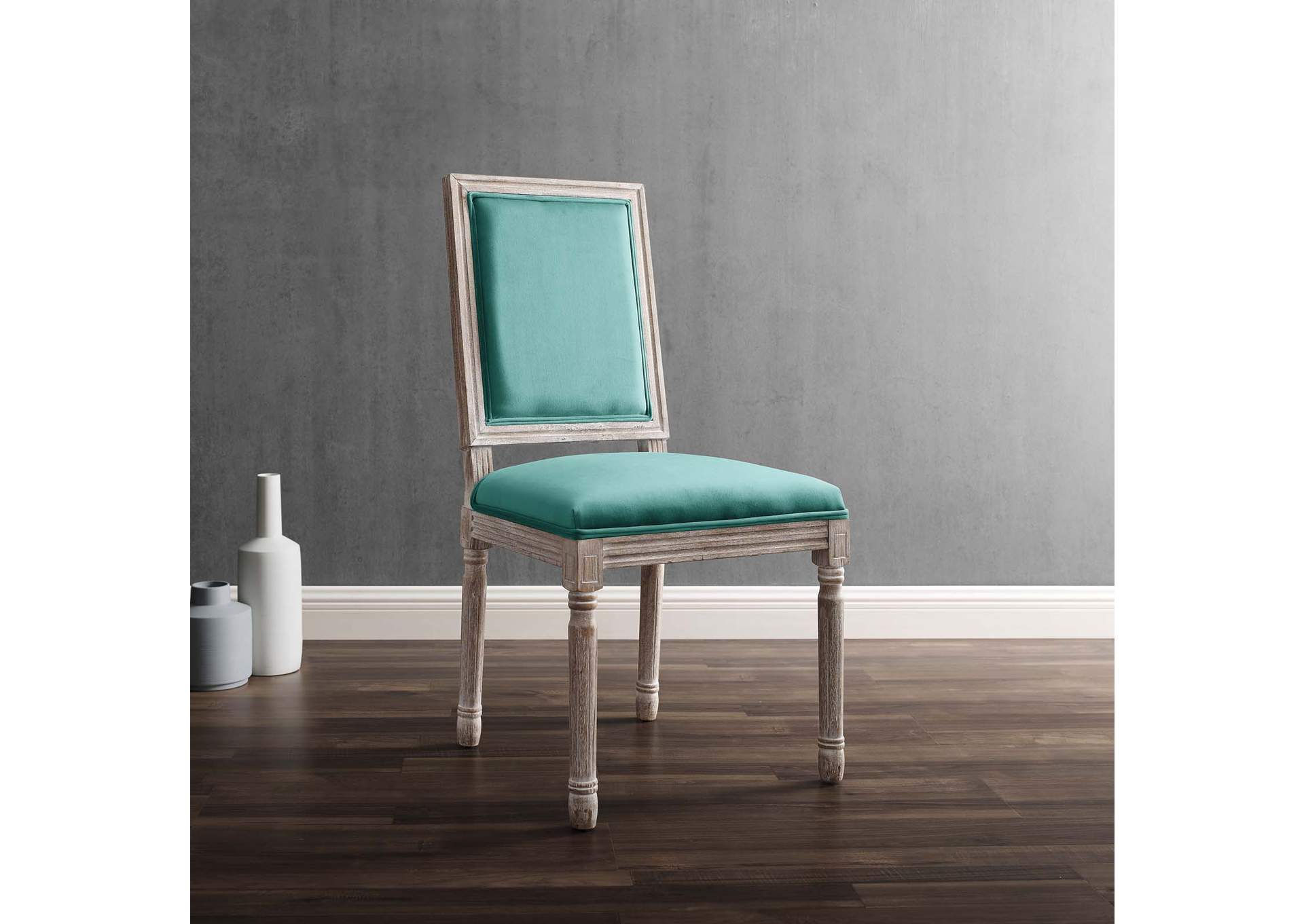 Court French Vintage Performance Velvet Dining Side Chair,Modway