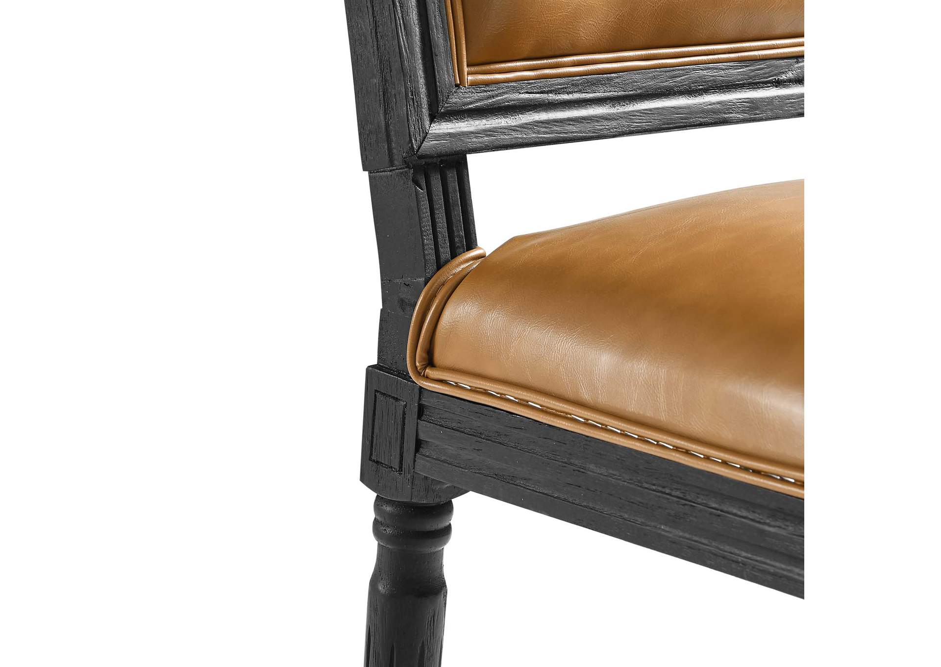 Court French Vintage Vegan Leather Dining Side Chair,Modway