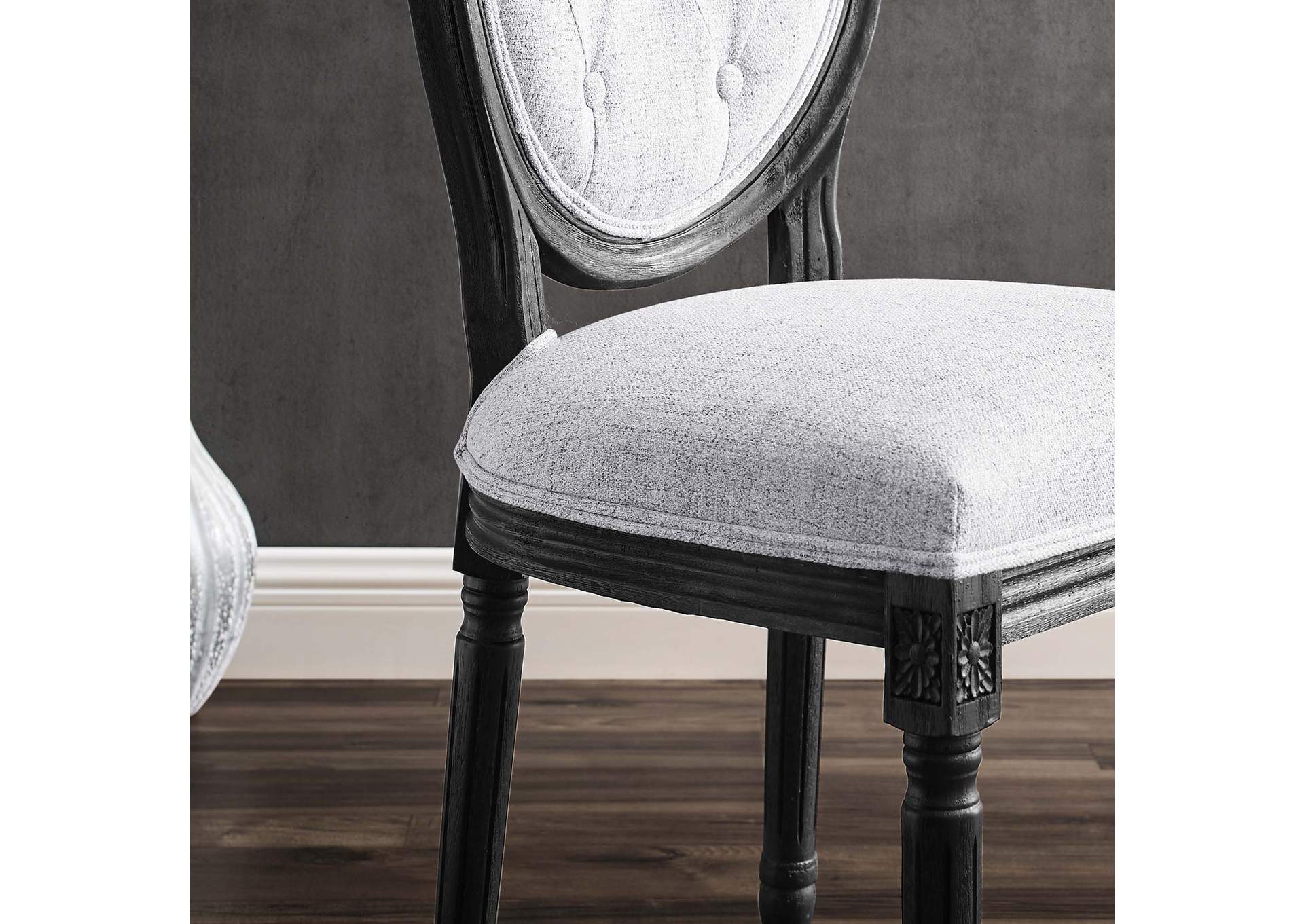 Arise Vintage French Upholstered Fabric Dining Side Chair,Modway