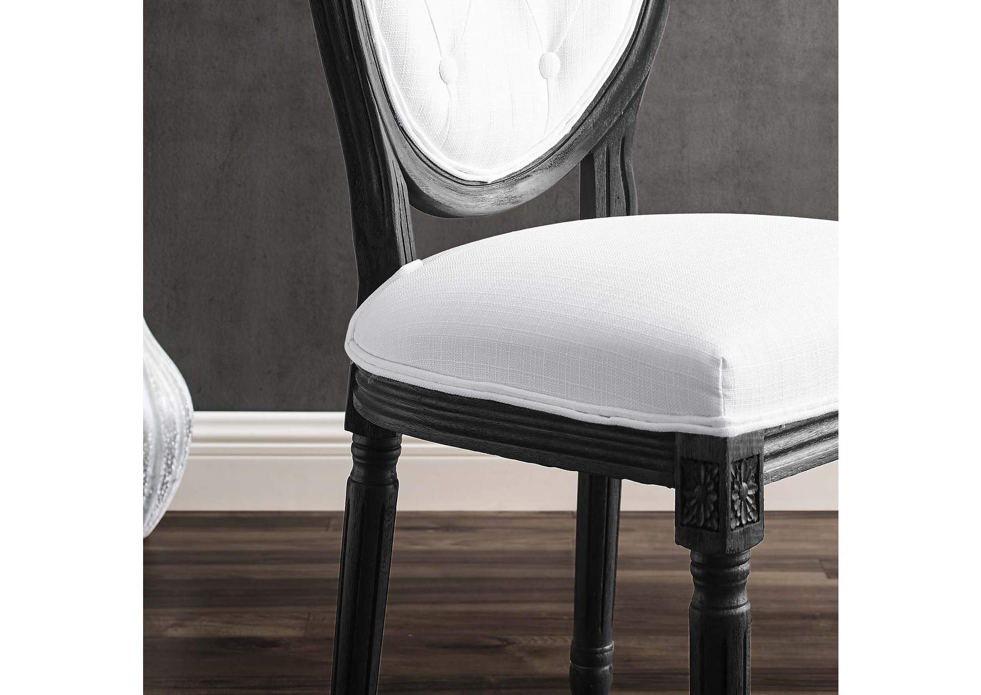 Arise Vintage French Upholstered Fabric Dining Side Chair,Modway