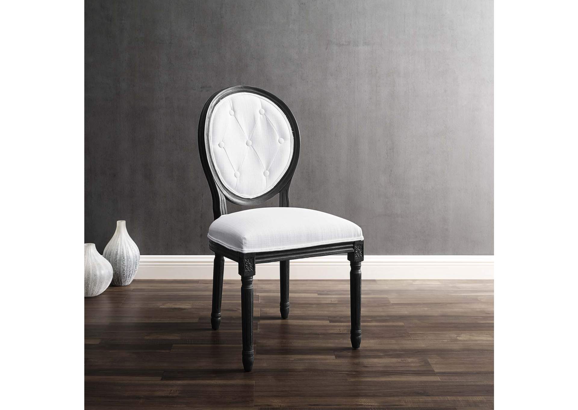 Arise Vintage French Upholstered Fabric Dining Side Chair,Modway