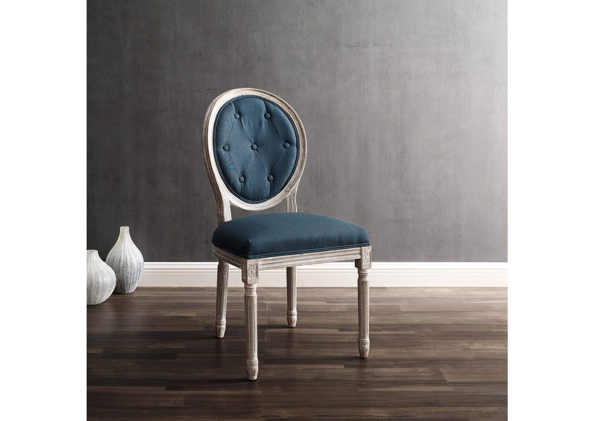 Arise Vintage French Upholstered Fabric Dining Side Chair,Modway