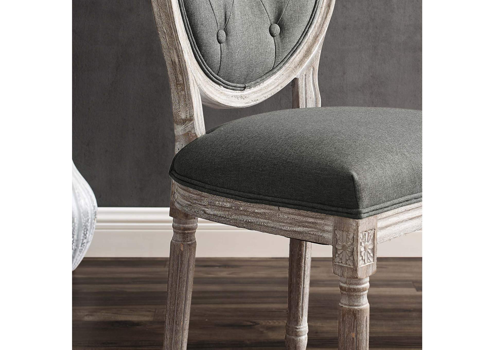 Arise Vintage French Upholstered Fabric Dining Side Chair,Modway