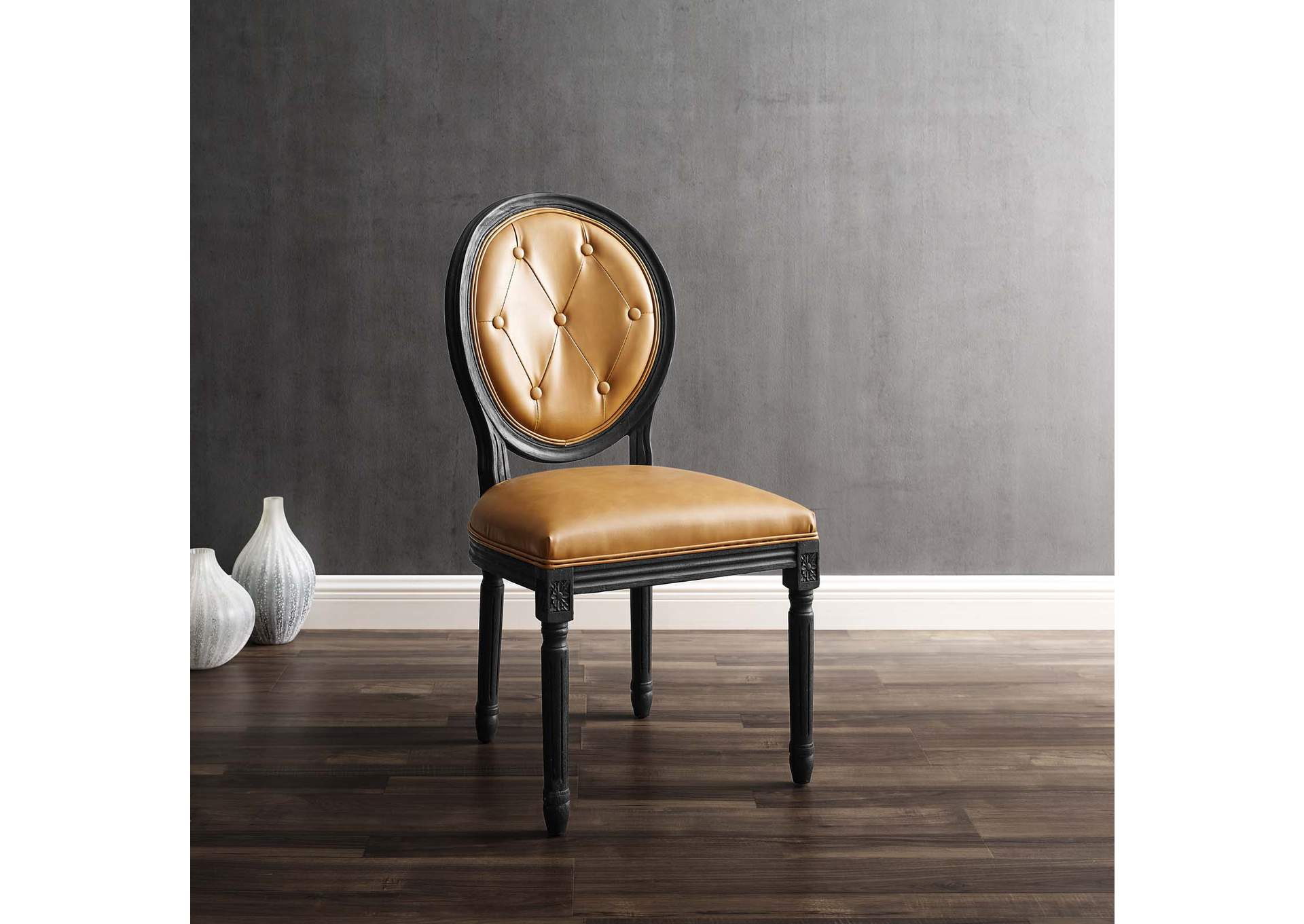 Arise Vintage French Vegan Leather Dining Side Chair,Modway