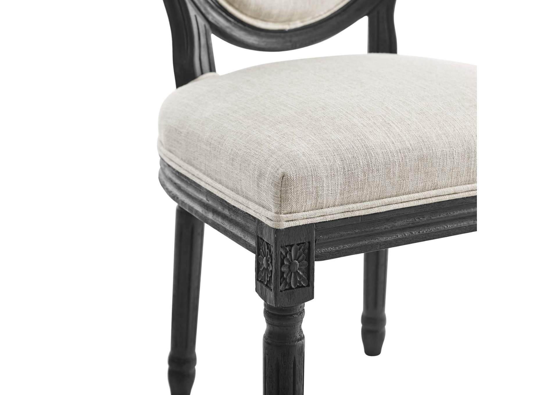Emanate Vintage French Upholstered Fabric Dining Side Chair,Modway