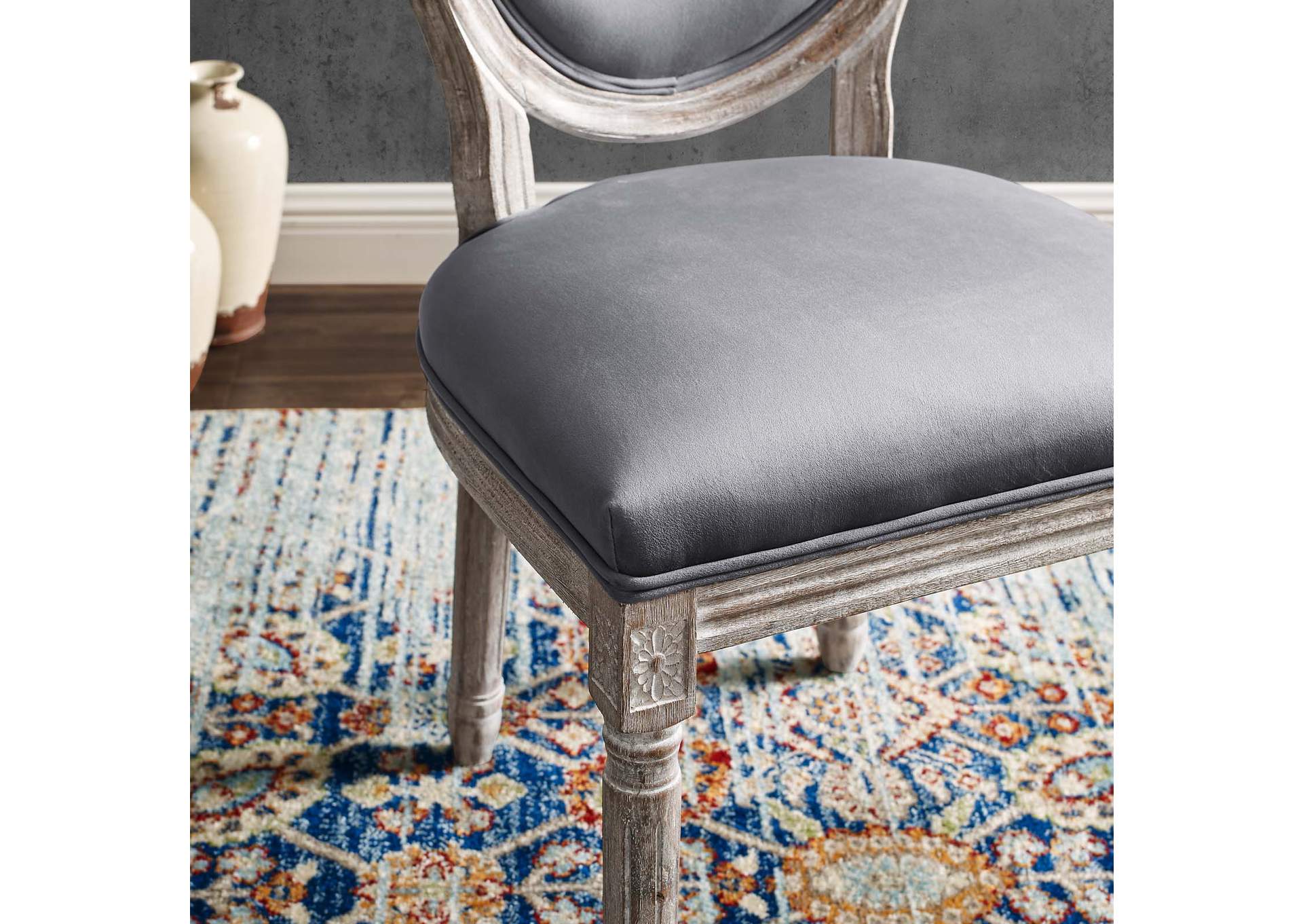 Emanate Vintage French Performance Velvet Dining Side Chair,Modway