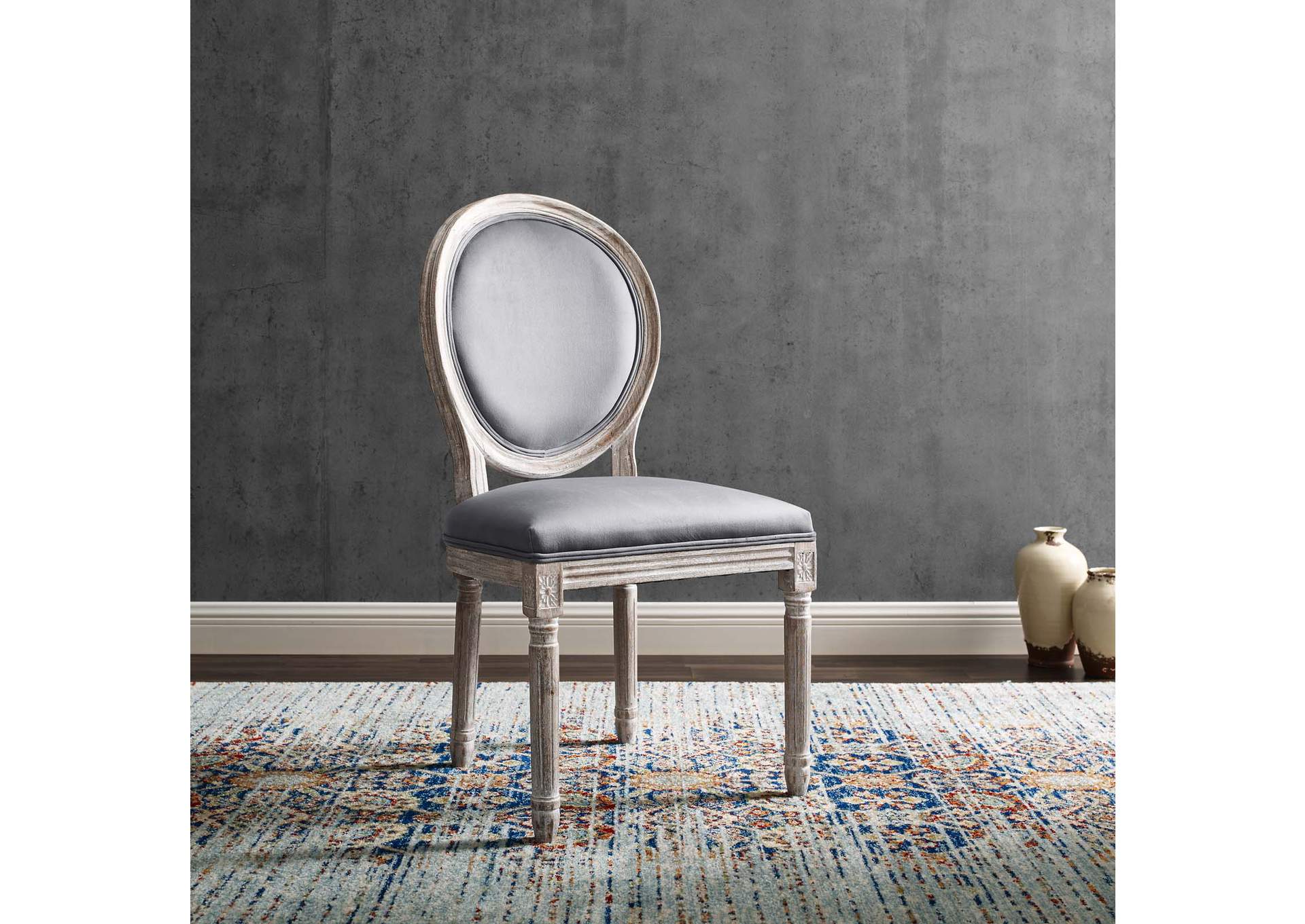 Emanate Vintage French Performance Velvet Dining Side Chair,Modway