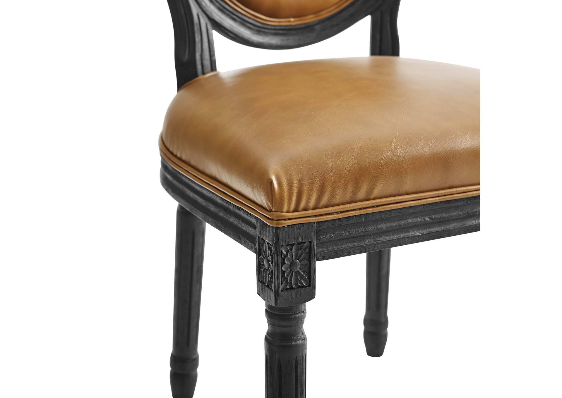 Emanate Vintage French Vegan Leather Dining Side Chair,Modway